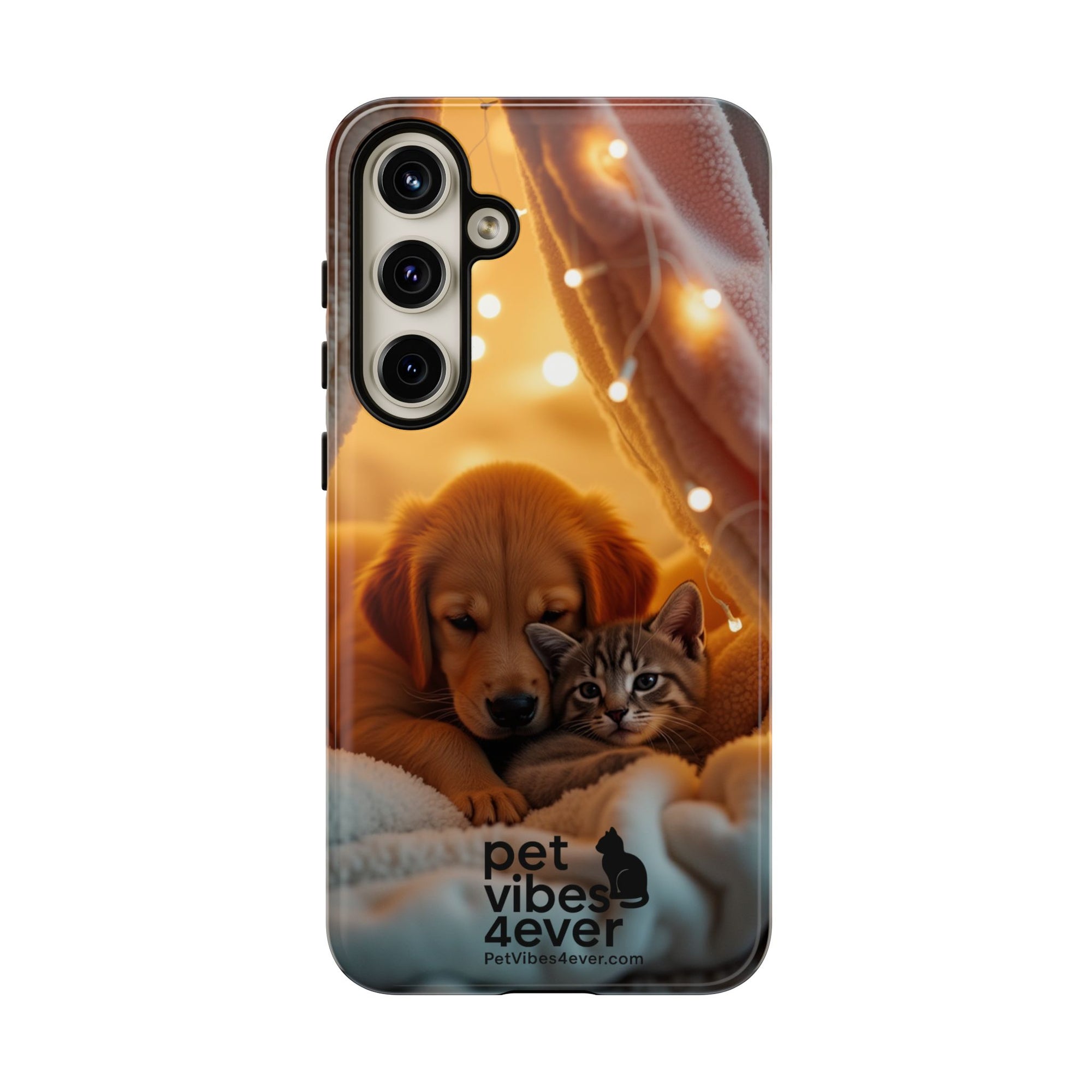 Pet Vibes Phone Case - Cute Dog & Cat Design, Animal Lover Gift, Customizable Pet Phone Cover, Collage Print Case for Kids
