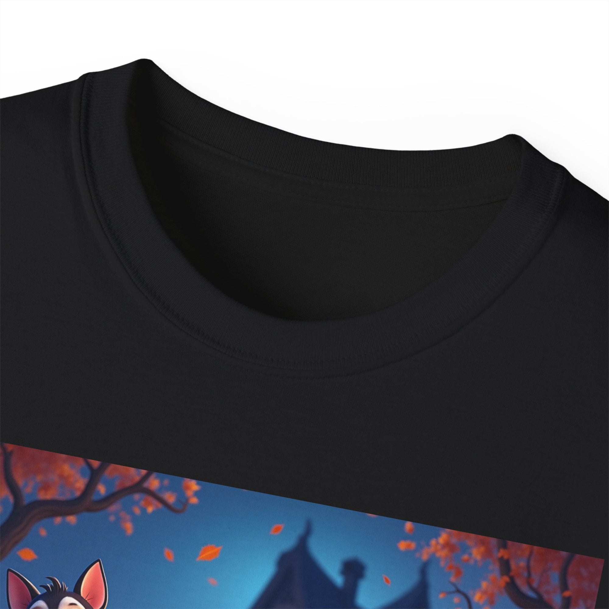 Whimsical Halloween Animal Tee, Unisex Cotton Shirt, Cute Graphic Tee, Fall Festival Apparel, Spooky Season Gift