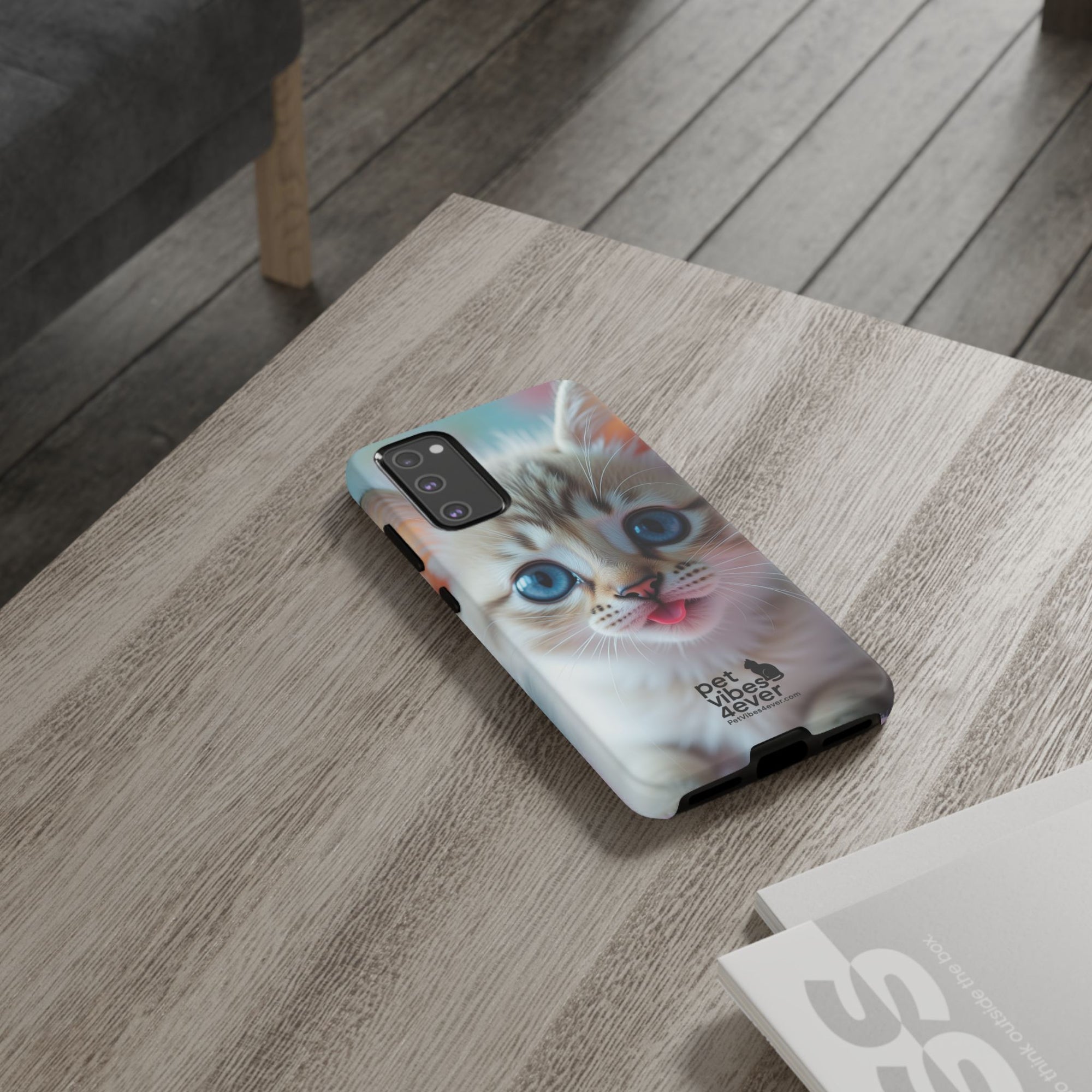 Cute Cat Phone Case with Pet Vibes, Perfect Gift for Cat Lovers, Fun Tech Accessories for Birthdays, Animal Lovers, Kawaii Style