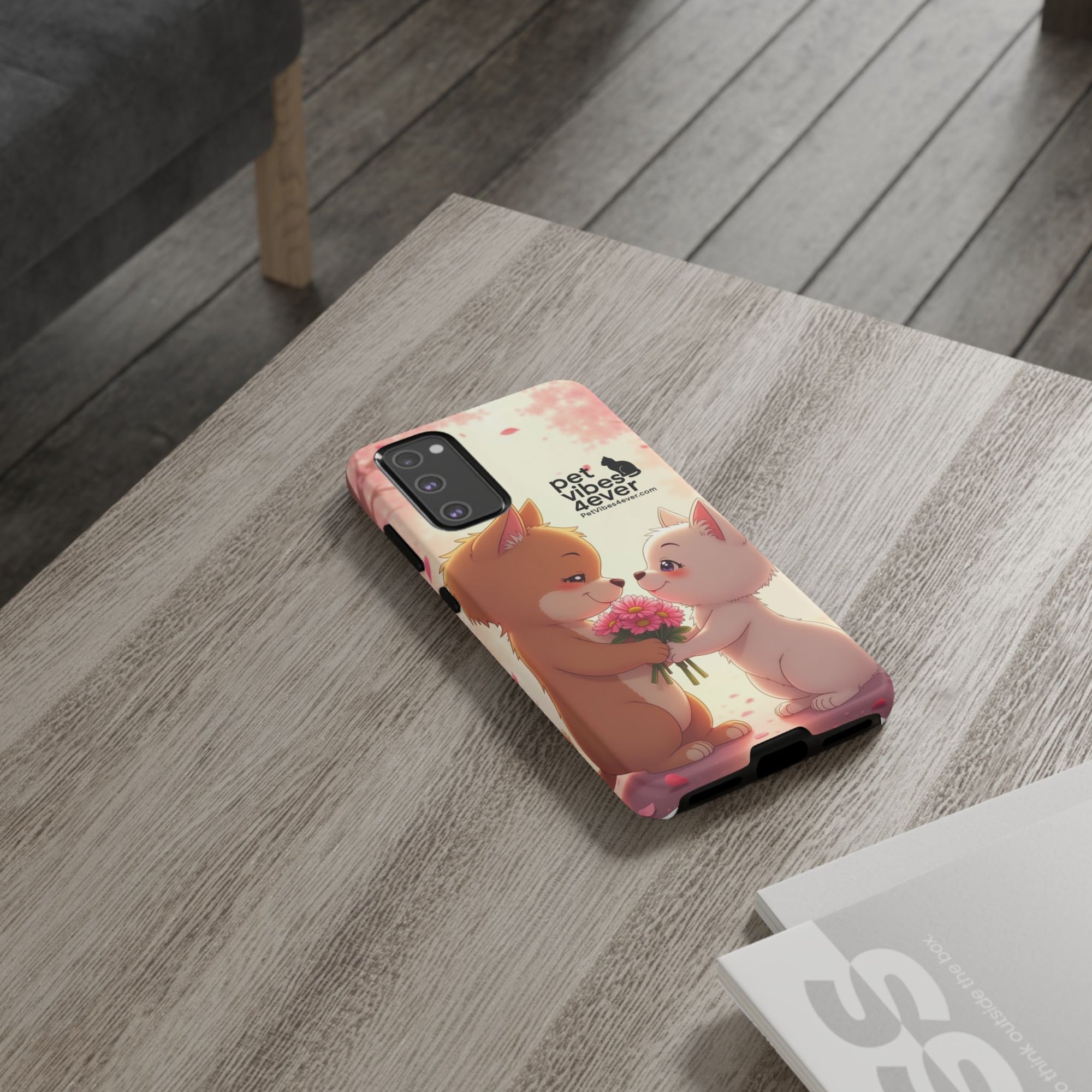 Cute Pet Themed Phone Case, Animal Lovers Gift, Valentine's Day, Cute Phone Cover, Pet Vibes Forever