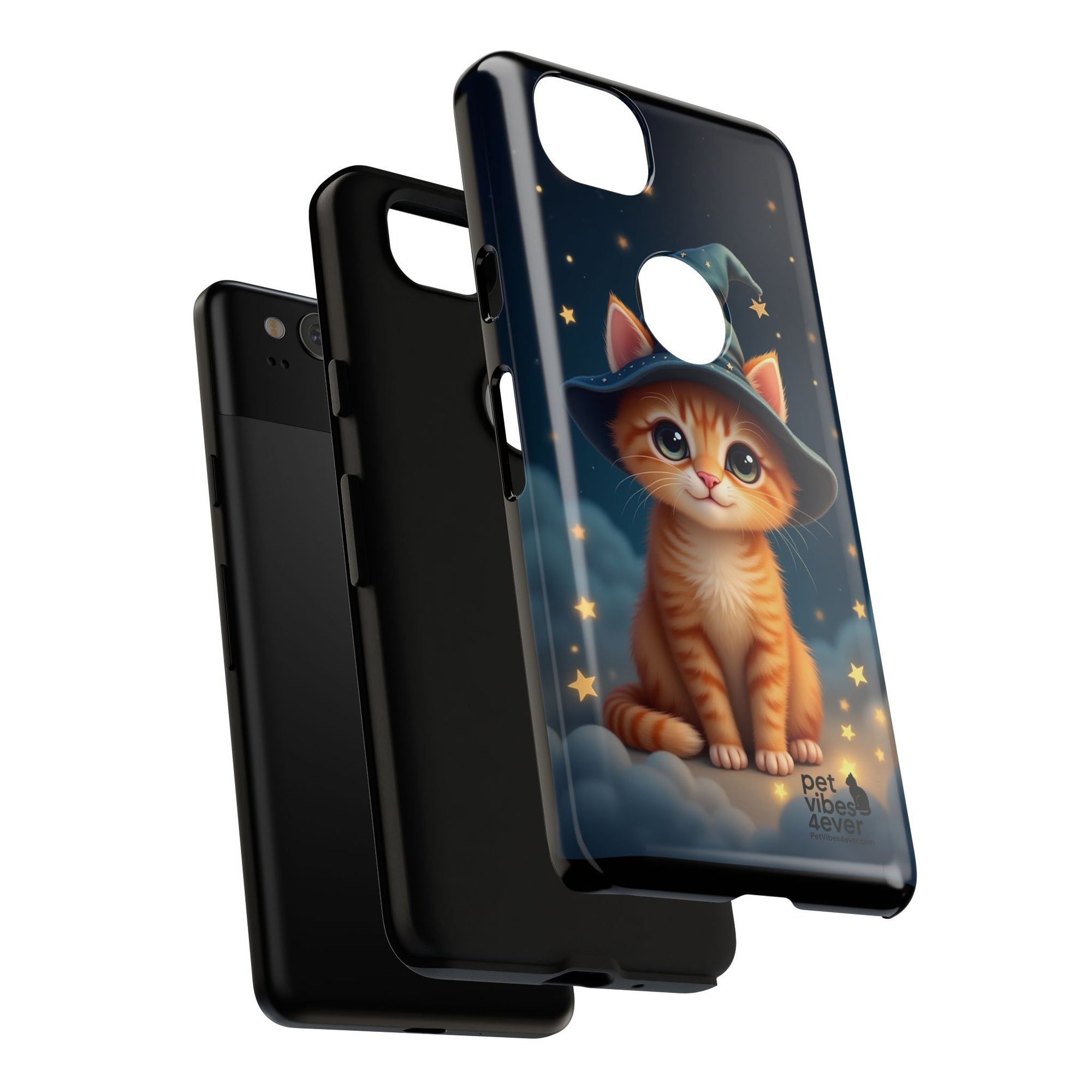Cat-Themed Phone Case, Cute Cat Case, Pet Lover Gift, Kawaii Phone Accessory, Celestial Cat Design, Stylish Gadget Protector