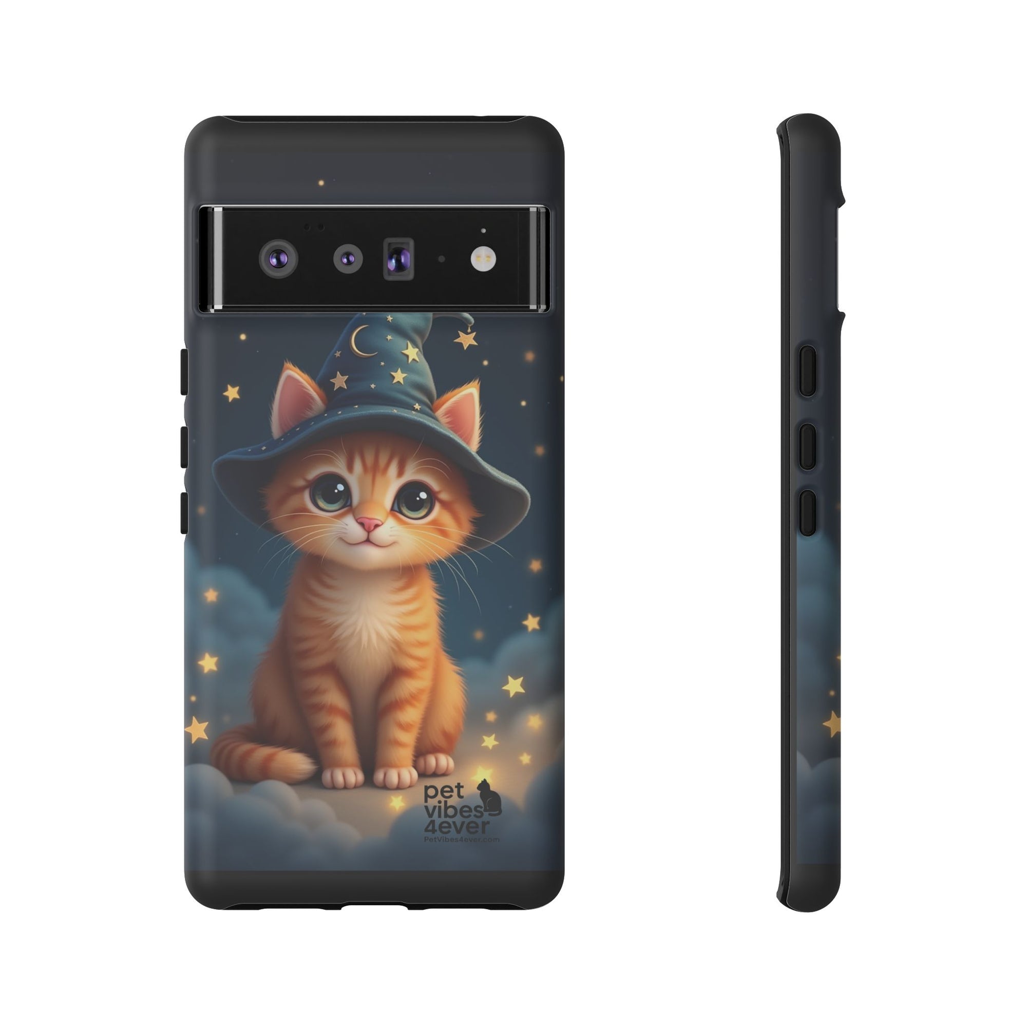 Cat-Themed Phone Case, Cute Cat Case, Pet Lover Gift, Kawaii Phone Accessory, Celestial Cat Design, Stylish Gadget Protector