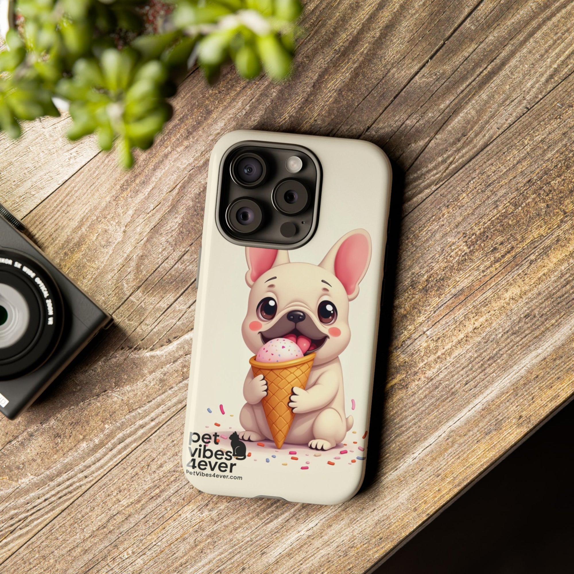 Cute Dog Case, Adorable Puppy Phone Cover, Pet Lover Gift, Ice Cream Design, Fun Accessories for Pet Owners