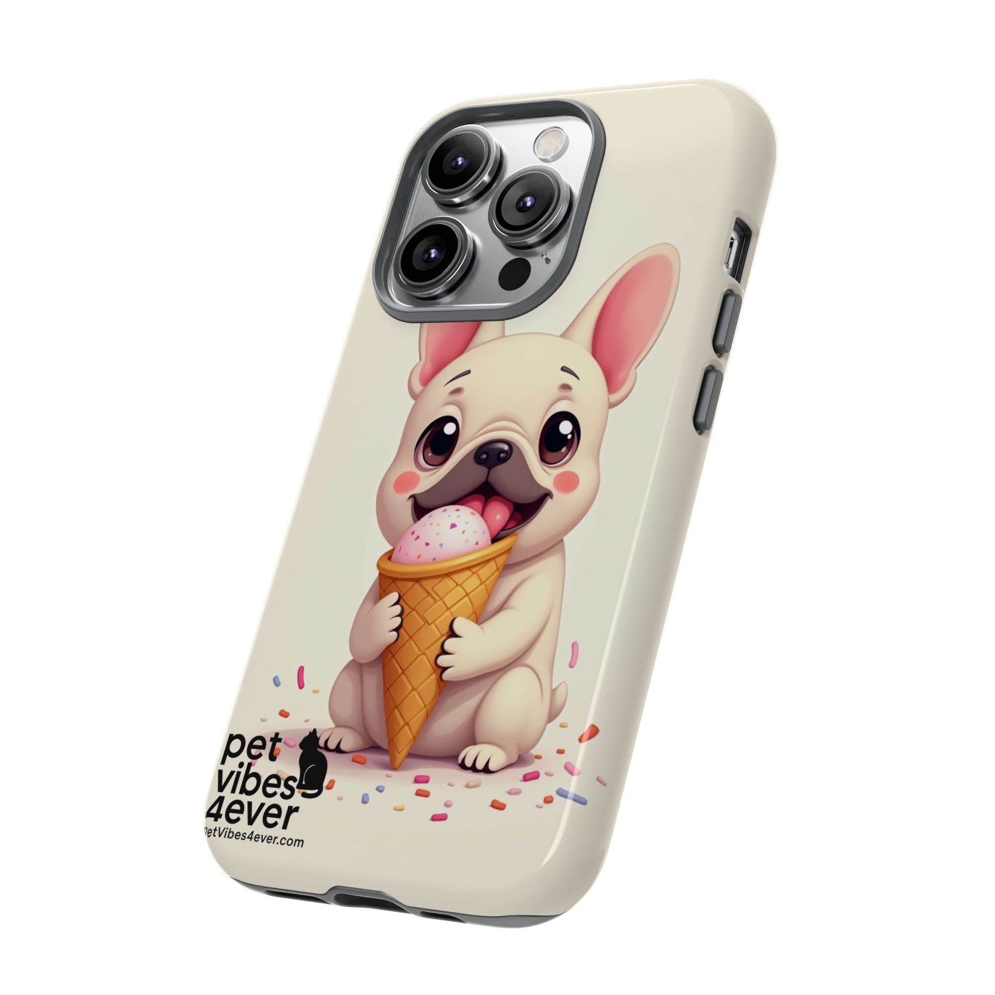 Cute Dog Case, Adorable Puppy Phone Cover, Pet Lover Gift, Ice Cream Design, Fun Accessories for Pet Owners