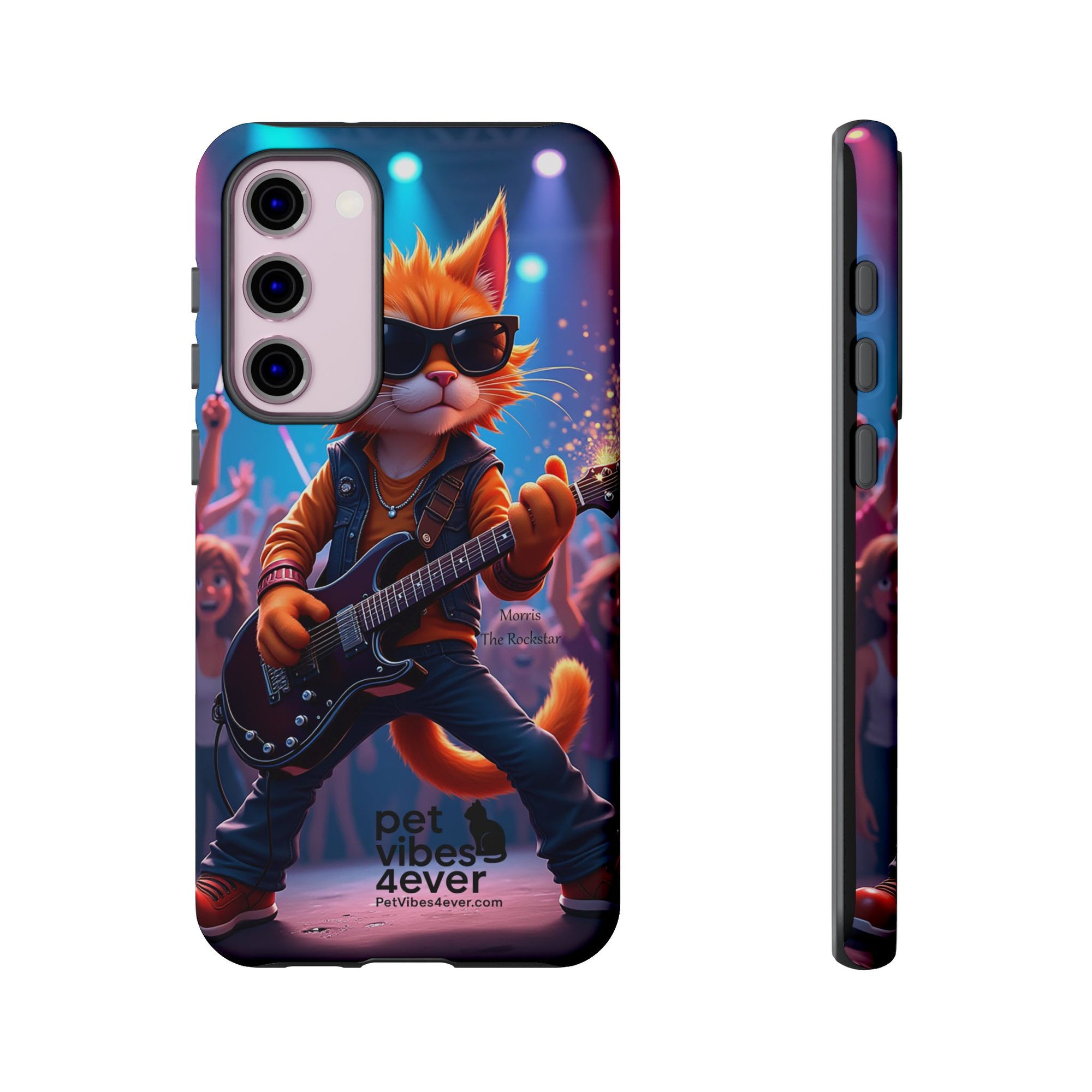 Guitar Cat Phone Case | Fun Pet Vibes | Unique Gift for Cat Lovers, Music Fans, Pet Owners, Birthday, Holidays, Personal Use