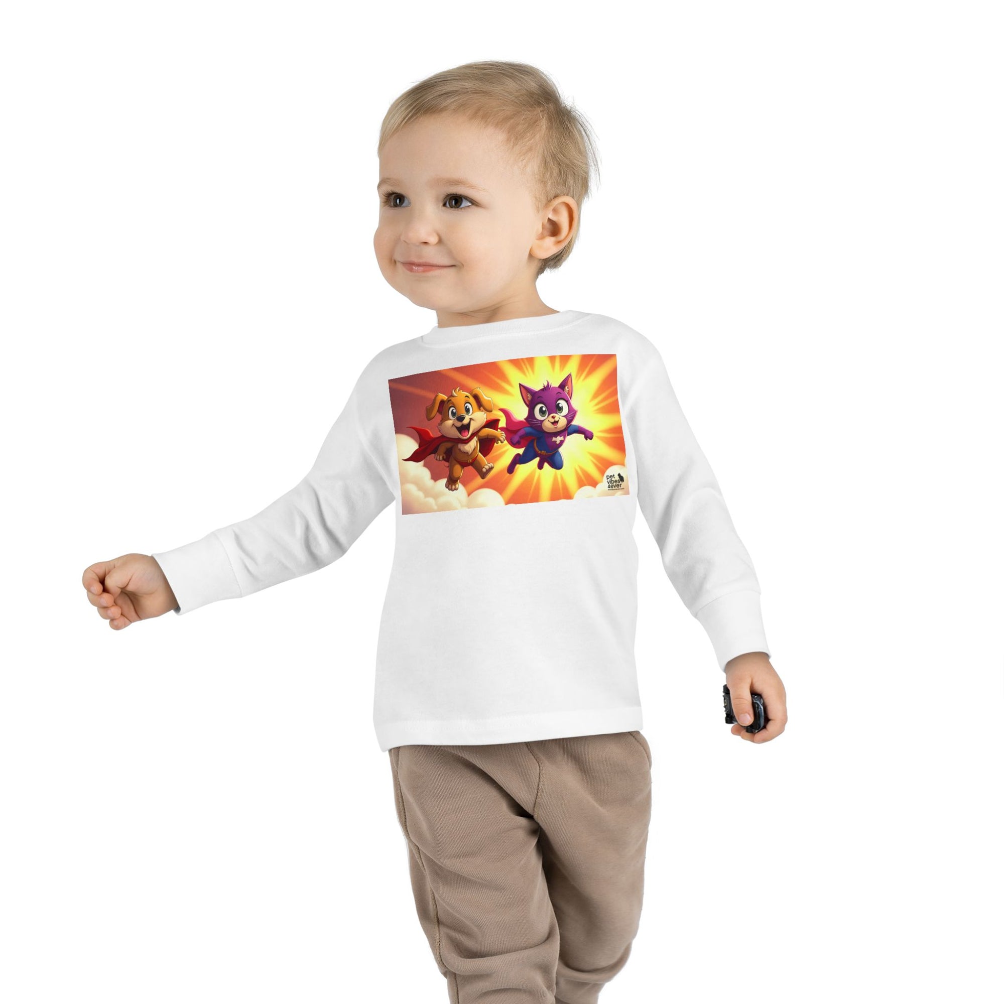 Toddler Superhero Long Sleeve Tee, Kids Shirt, Playtime Apparel, Gift for Toddlers, Fun Family Outing Clothing