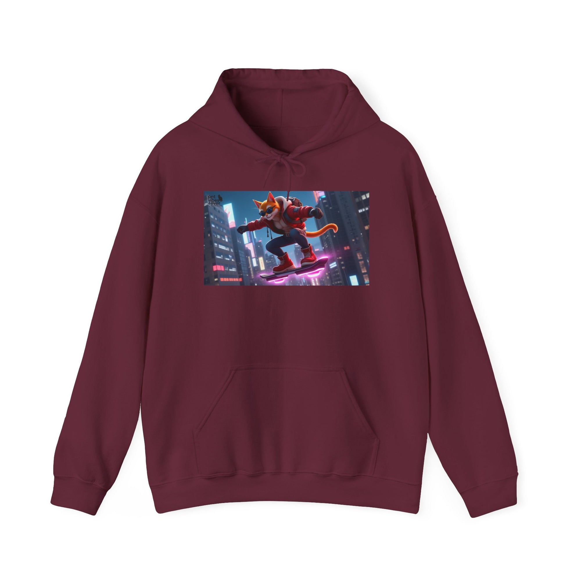 Urban Jungle Unisex Hoodie - Retro Neon Design, Streetwear Sweatshirt, Perfect for Teens, Gift for Video Game Lovers, Cozy Layering