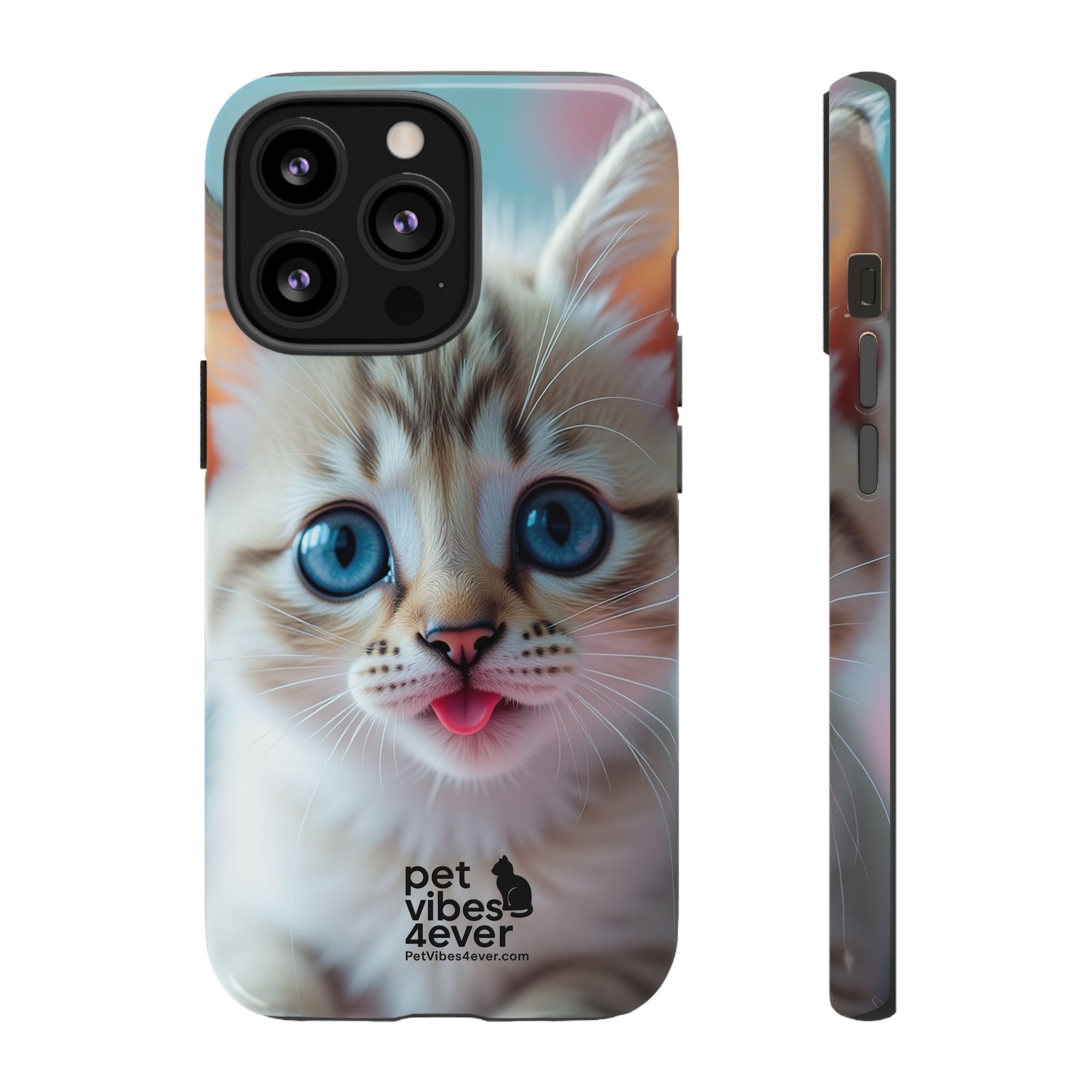 Cute Cat Phone Case, Pet Lover Gift, Unique Phone Cover, Animal Design Accessory, Fun Pet Vibes, Kitty Protection Shell