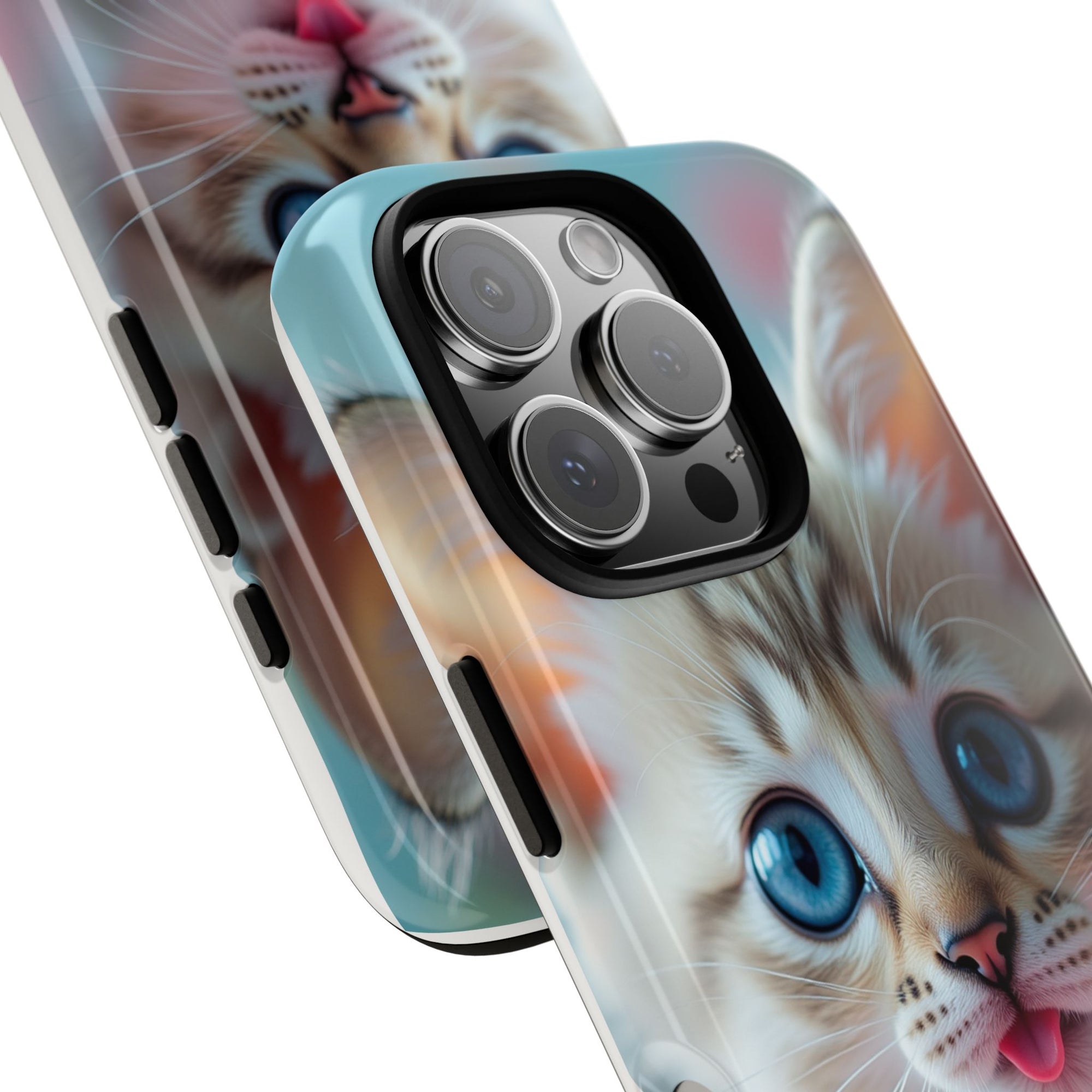 Cute Cat Phone Case, Pet Lover Gift, Unique Phone Cover, Animal Design Accessory, Fun Pet Vibes, Kitty Protection Shell