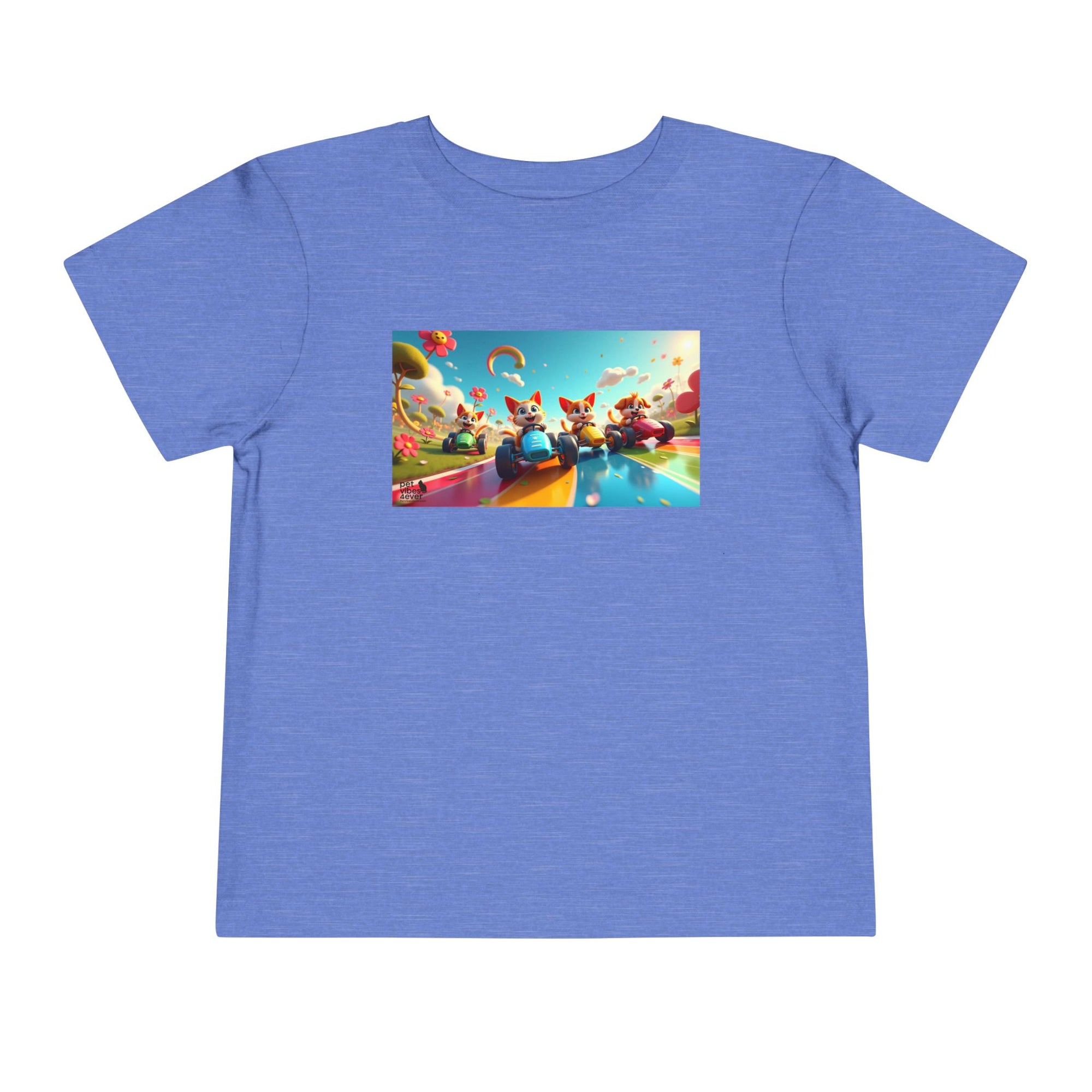 Colorful Toddler Short Sleeve Tee, Fun Kids T-Shirt, Summer Playwear, Birthday Gift, Rainbow Design Tee, Everyday Playwear