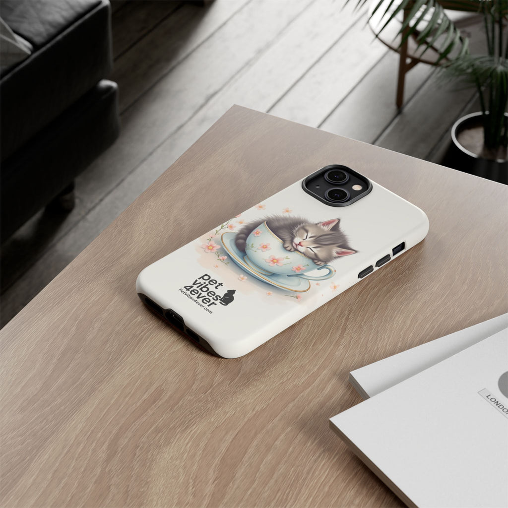 Cute Cat Phone Case - Tough Cases for Animal Lovers, Pet Gifts, Phone Accessories, Kitten Merchandise, Cute Cat Decor