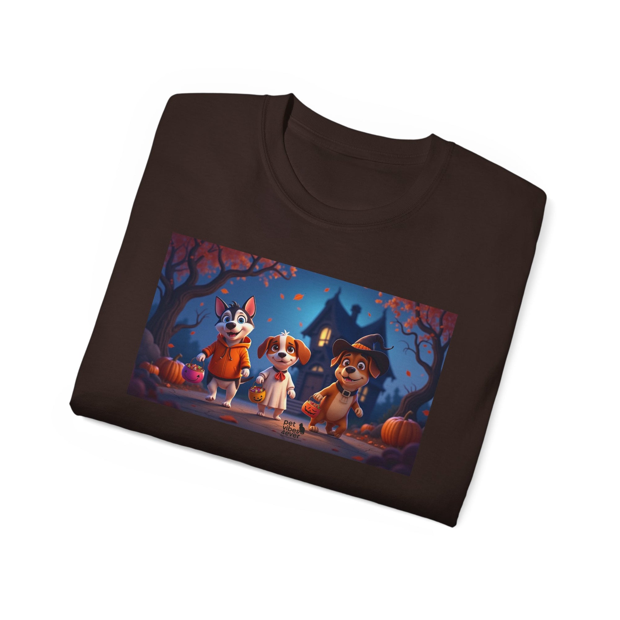 Whimsical Halloween Animal Tee, Unisex Cotton Shirt, Cute Graphic Tee, Fall Festival Apparel, Spooky Season Gift