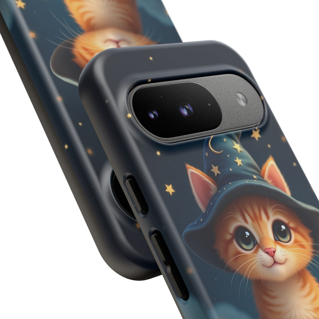 Cat-Themed Phone Case, Cute Cat Case, Pet Lover Gift, Kawaii Phone Accessory, Celestial Cat Design, Stylish Gadget Protector