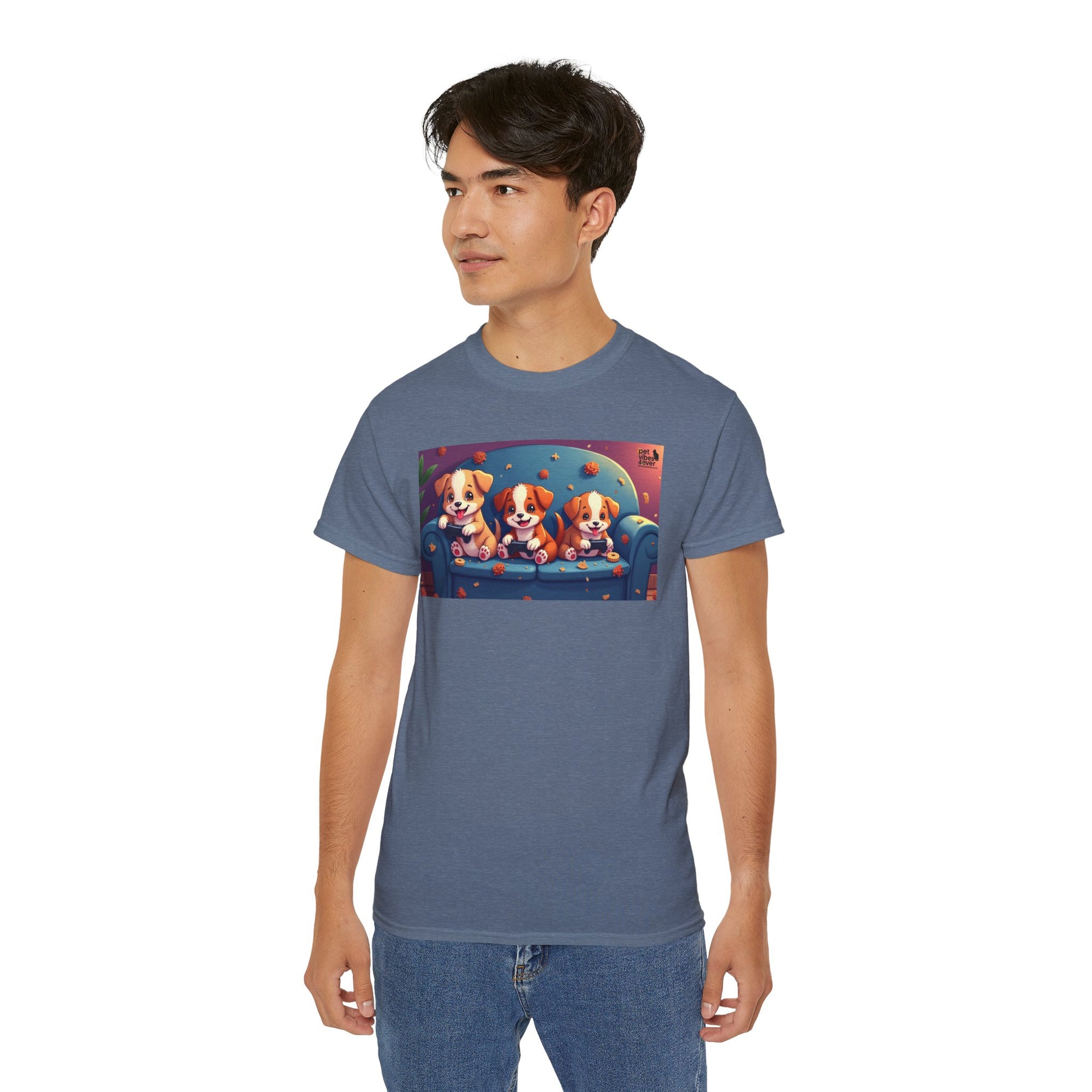 Cute Puppy Friends Unisex Tee, Pet Lover Gift, Dog Themed Shirt, Casual Wear, Animal Lover Apparel
