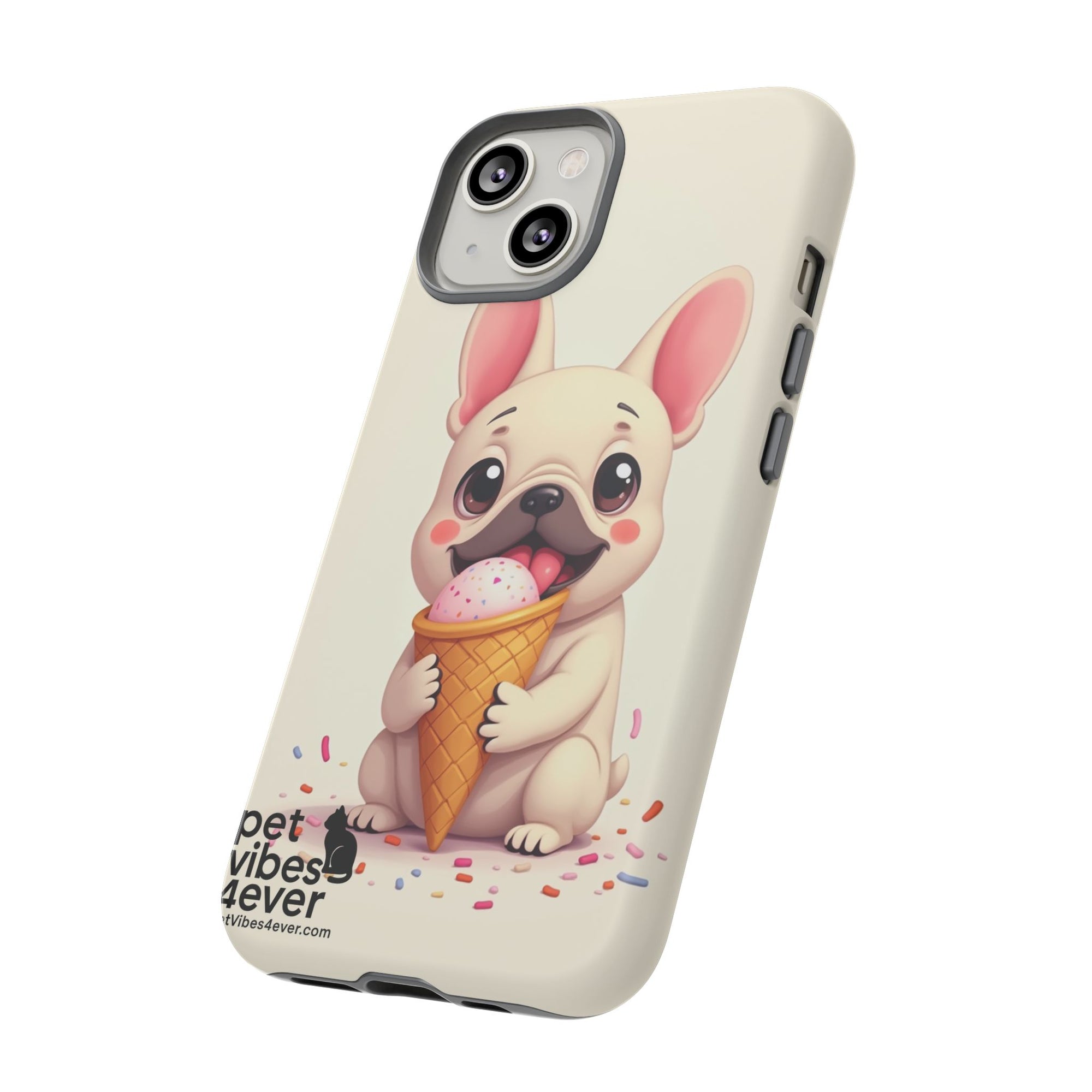 Cute Dog Case, Adorable Puppy Phone Cover, Pet Lover Gift, Ice Cream Design, Fun Accessories for Pet Owners