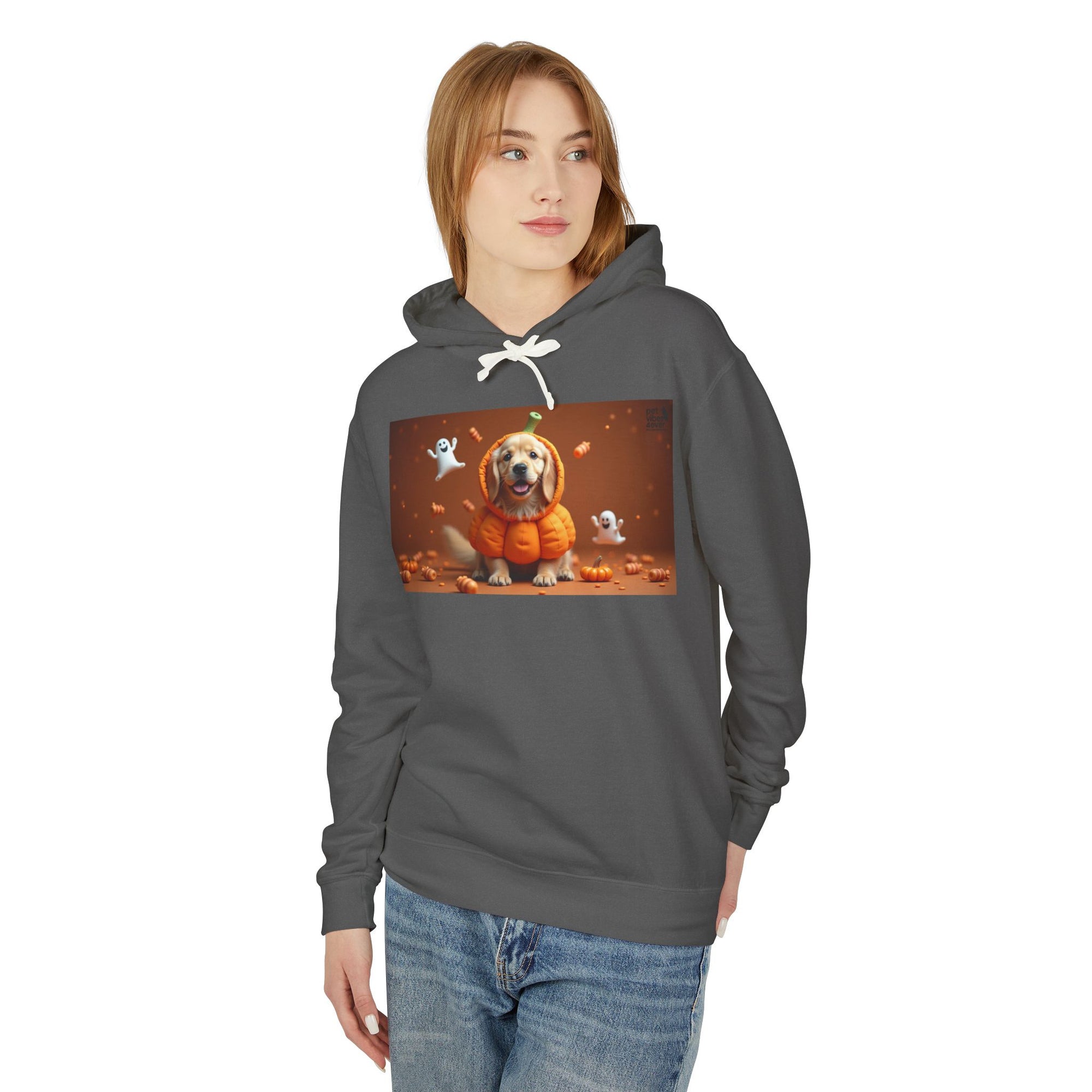 Cozy Halloween Dog Hoodie, Unisex Lightweight Sweatshirt, Perfect Fall Gift, Pet Lovers Apparel, Spooky Season Sweatshirt