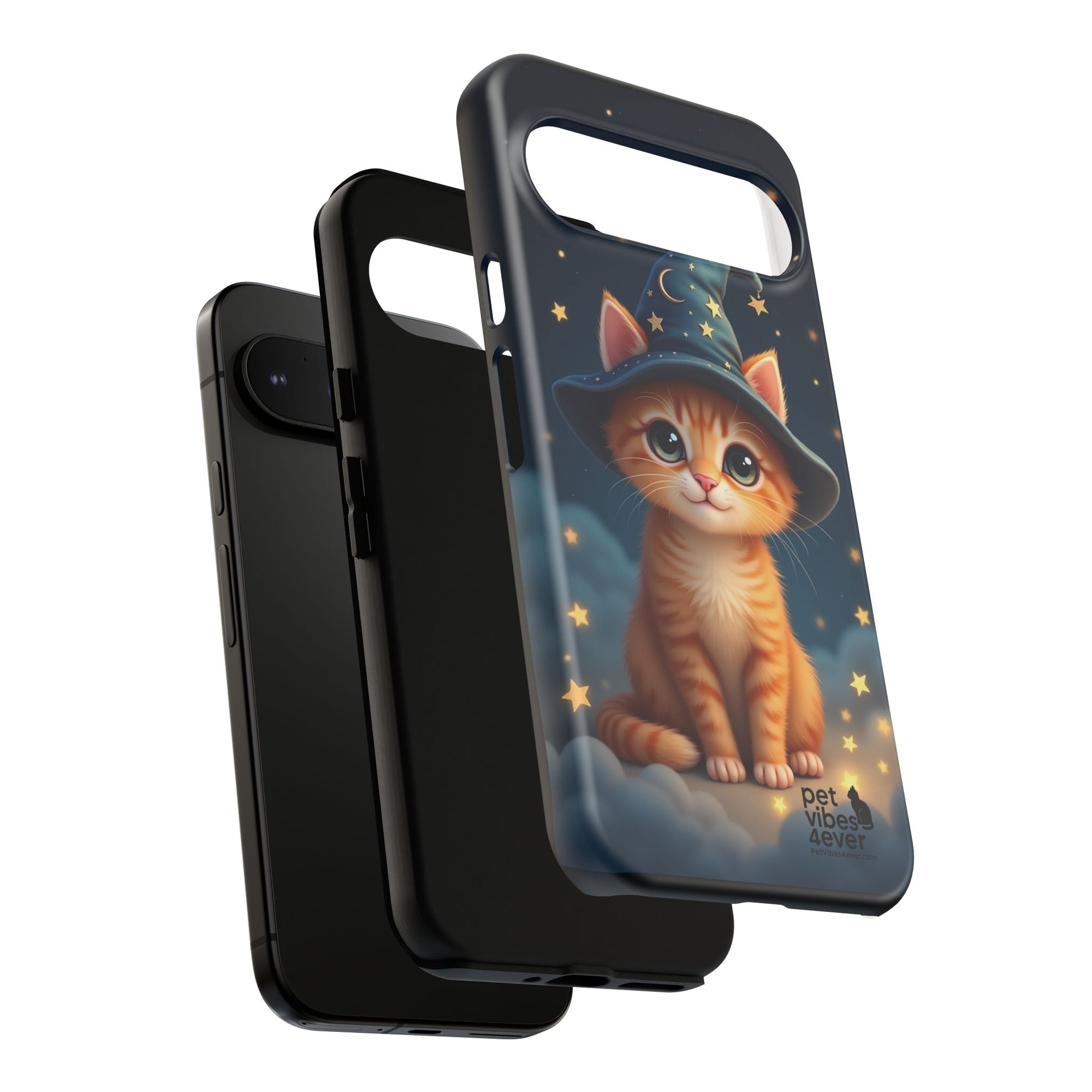 Cat-Themed Phone Case, Cute Cat Case, Pet Lover Gift, Kawaii Phone Accessory, Celestial Cat Design, Stylish Gadget Protector