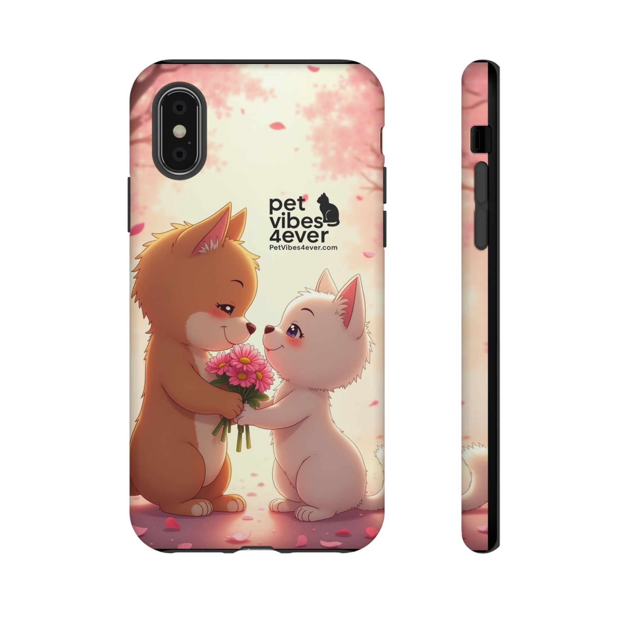 Cute Pet Phone Case, Animal Lovers Gift, Valentine’s Day Present, Custom Phone Cover, Happy Couple Design, Pet Vibes Forever