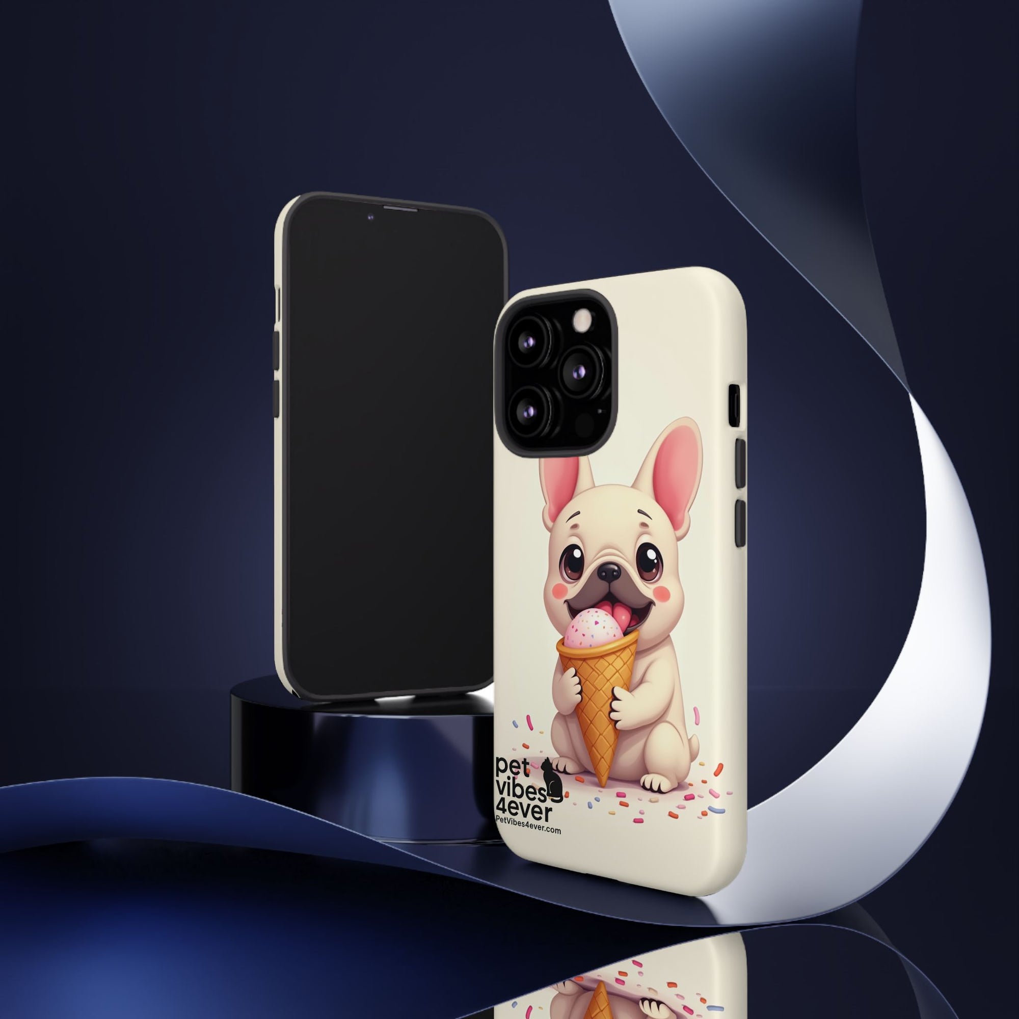Cute Dog Case, Adorable Puppy Phone Cover, Pet Lover Gift, Ice Cream Design, Fun Accessories for Pet Owners