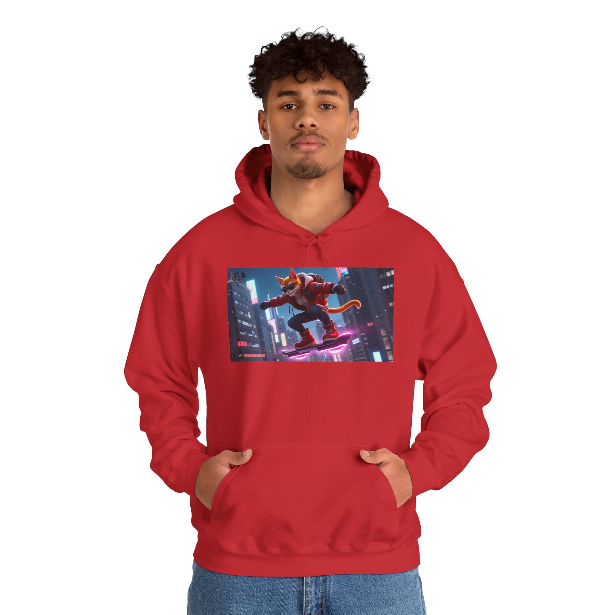 Urban Jungle Unisex Hoodie - Retro Neon Design, Streetwear Sweatshirt, Perfect for Teens, Gift for Video Game Lovers, Cozy Layering