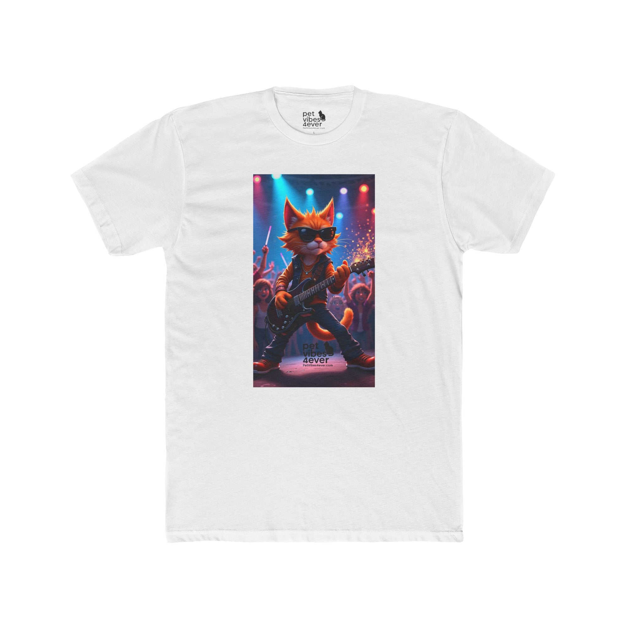 Rock Star Cat Unisex Tee | Fun Graphic Tee, Music Lover Gift, Funky Style, Concert Outfit, Cute Animal Shirt