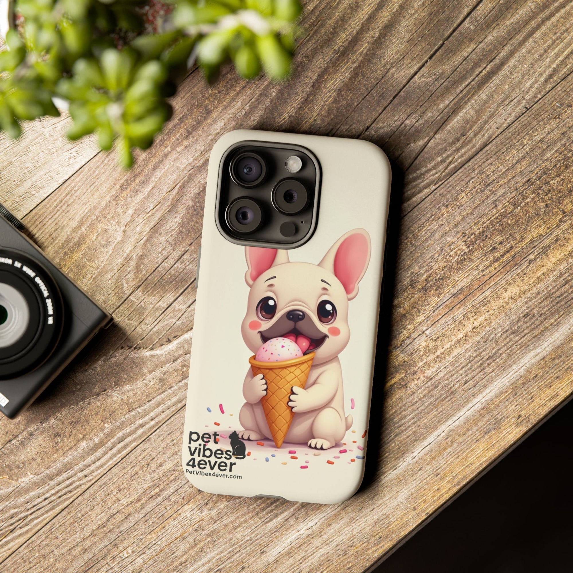 Cute Dog Case, Adorable Puppy Phone Cover, Pet Lover Gift, Ice Cream Design, Fun Accessories for Pet Owners
