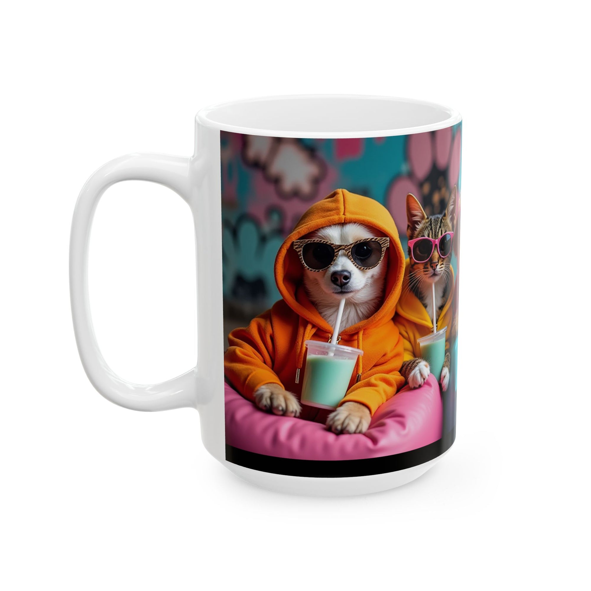 Stylish Pet-Themed Ceramic Mug, Cats and Dogs Mug, Funny Animal Gift, Coffee Mug for Pet Lovers, Unique Pet Parent Gift Ideas, Quirky [...]