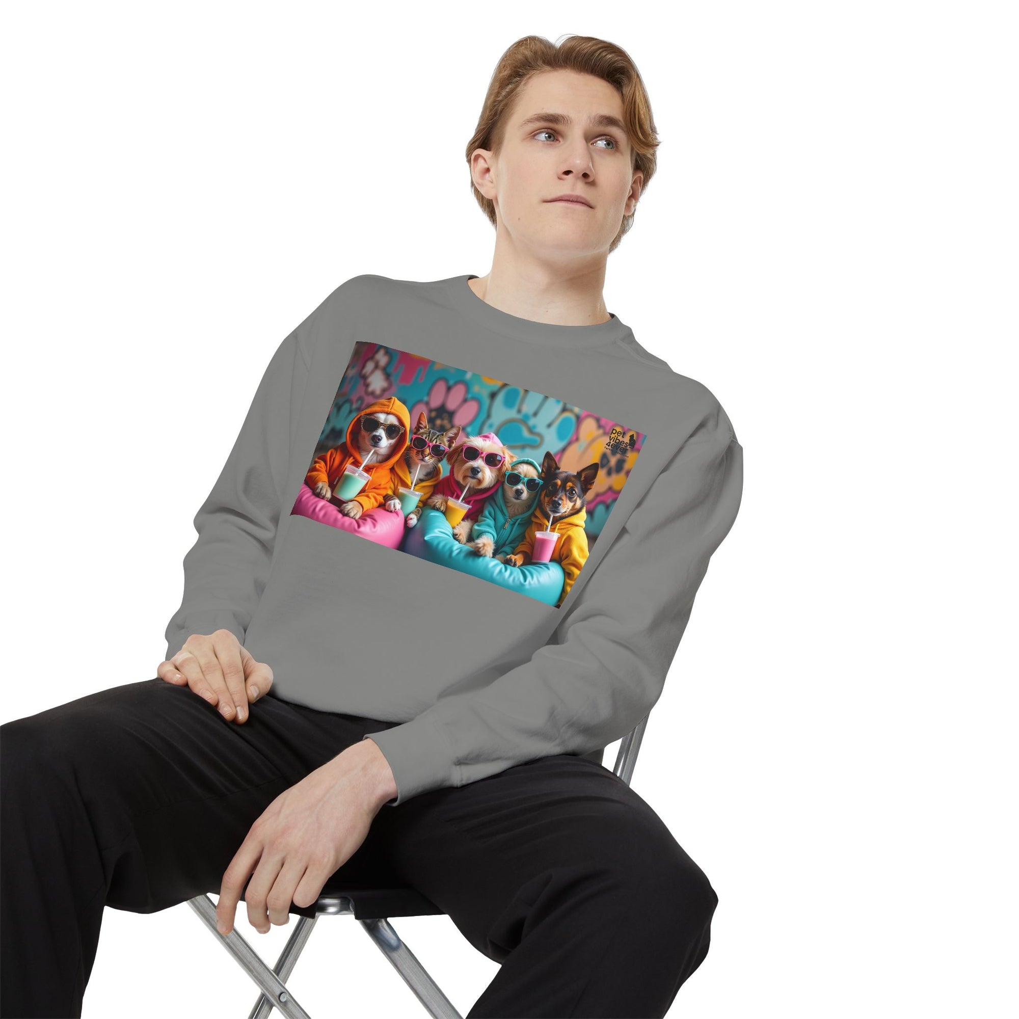 Colorful Dog Lovers Unisex Sweatshirt, Cozy Apparel for Pet Owners, Gift for Dog Lovers, Cute Animal Sweatshirt, Fun Casual Wear