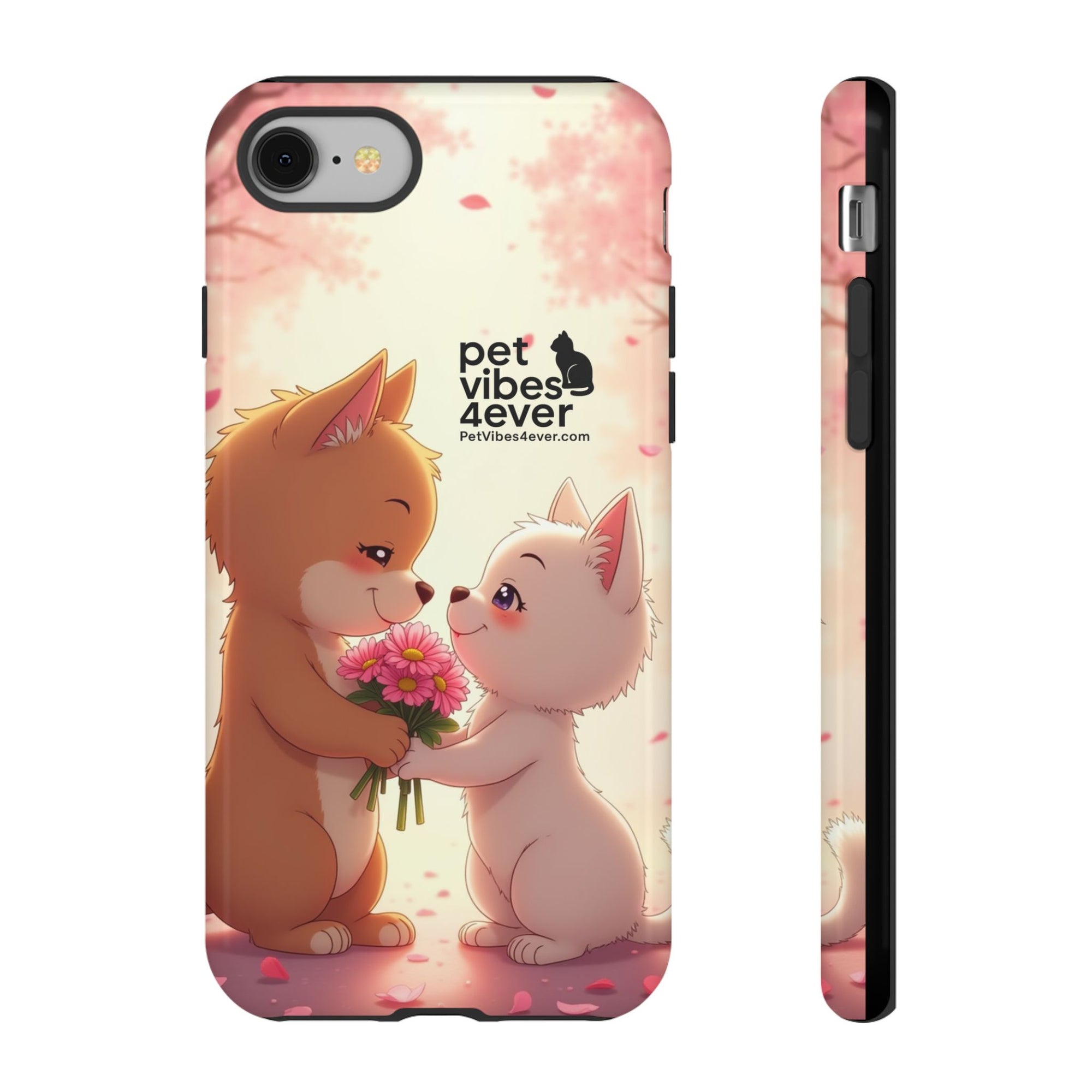 Cute Pet Phone Case, Animal Lovers Gift, Valentine’s Day Present, Custom Phone Cover, Happy Couple Design, Pet Vibes Forever
