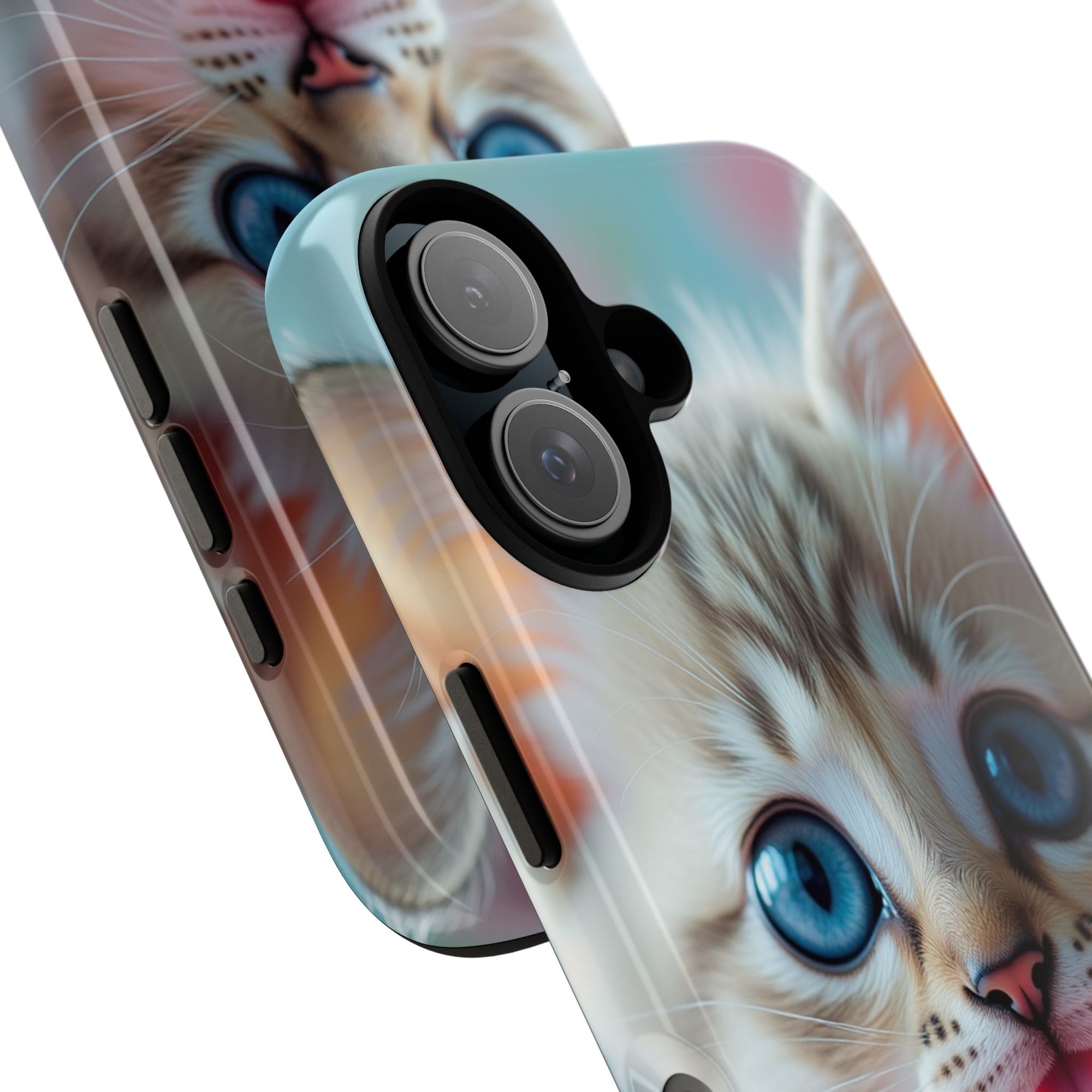 Cute Cat Phone Case, Pet Lover Gift, Unique Phone Cover, Animal Design Accessory, Fun Pet Vibes, Kitty Protection Shell