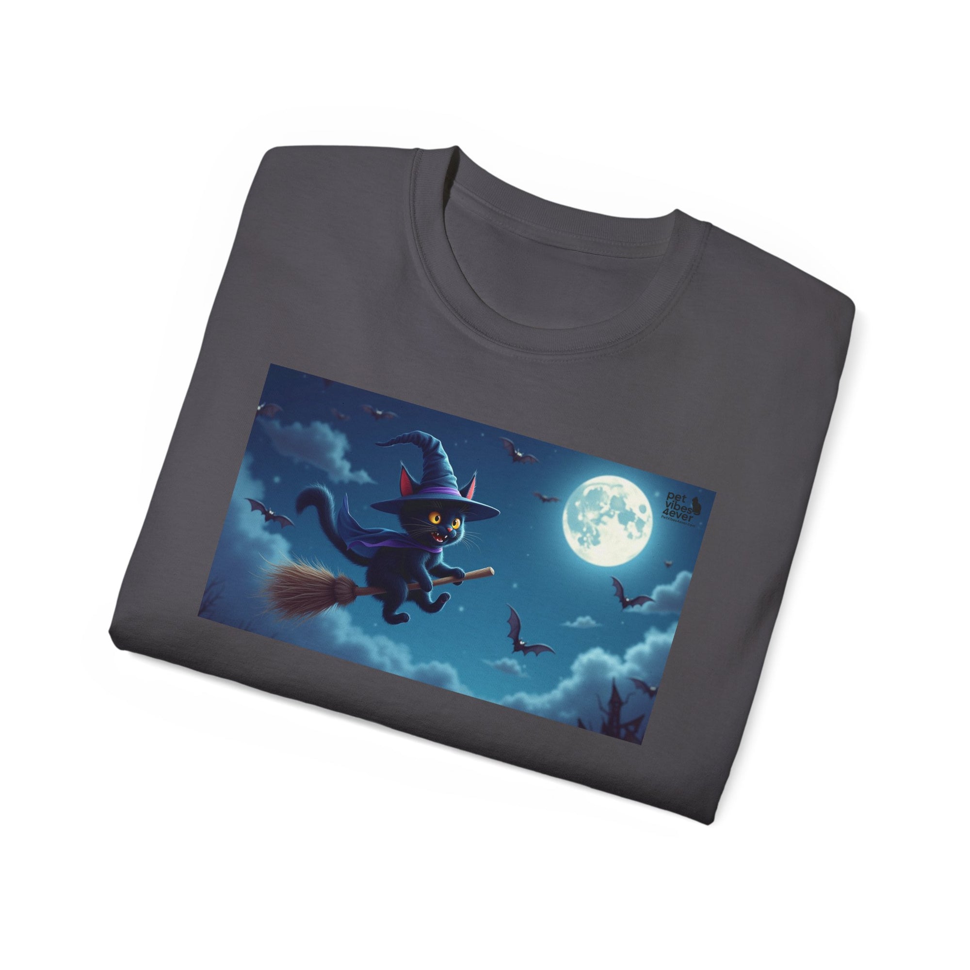 Moonlit Witch Unisex Tee | Spooky Vibes, Halloween Must-Have, Cozy Gift, Comfortable Everyday Wear, Magical Spirit Apparel