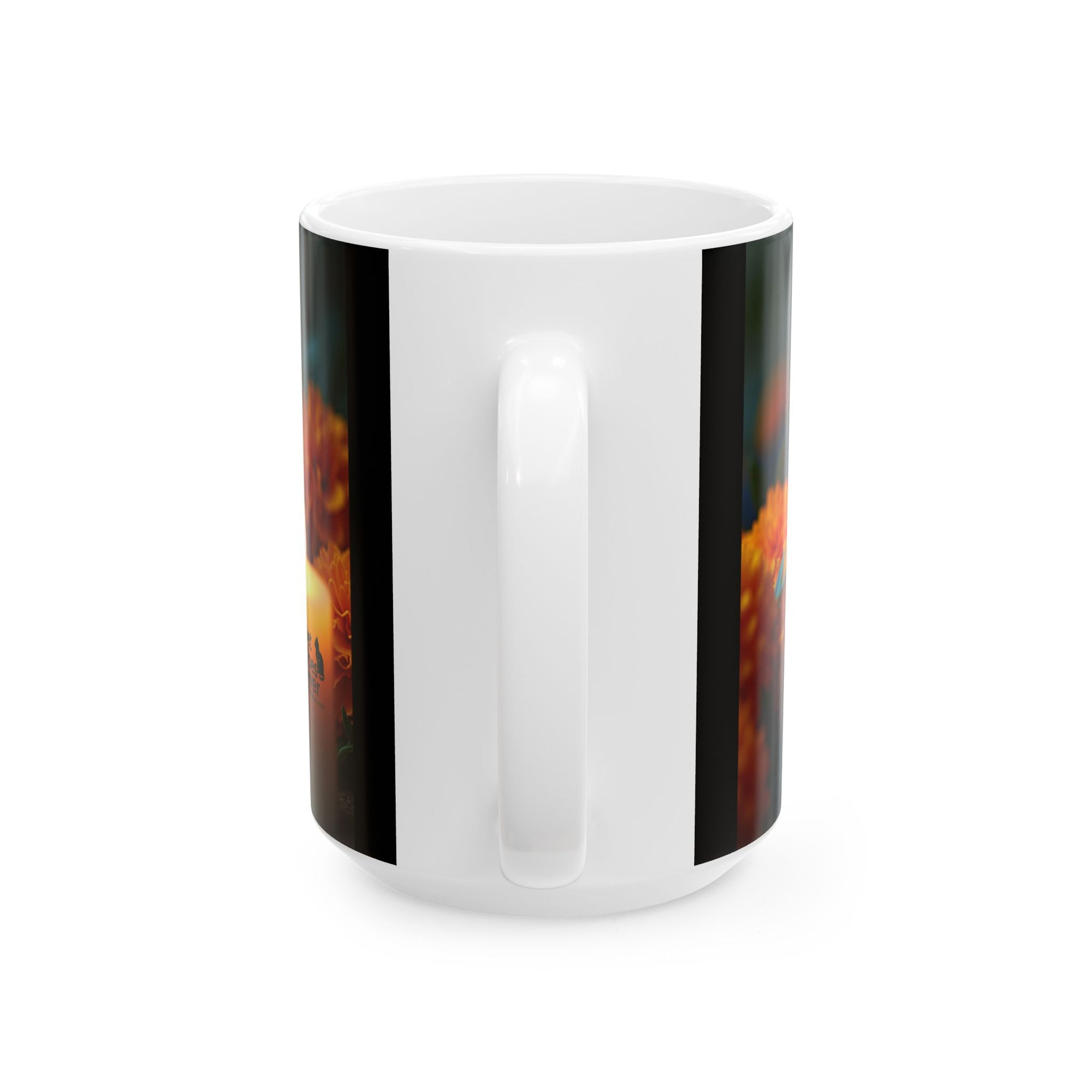 Colorful Cat Ceramic Mug | Cat Lover Gift, Unique Art Mug, Coffee Cup, Floral Design, Trendy Kitchen Decor