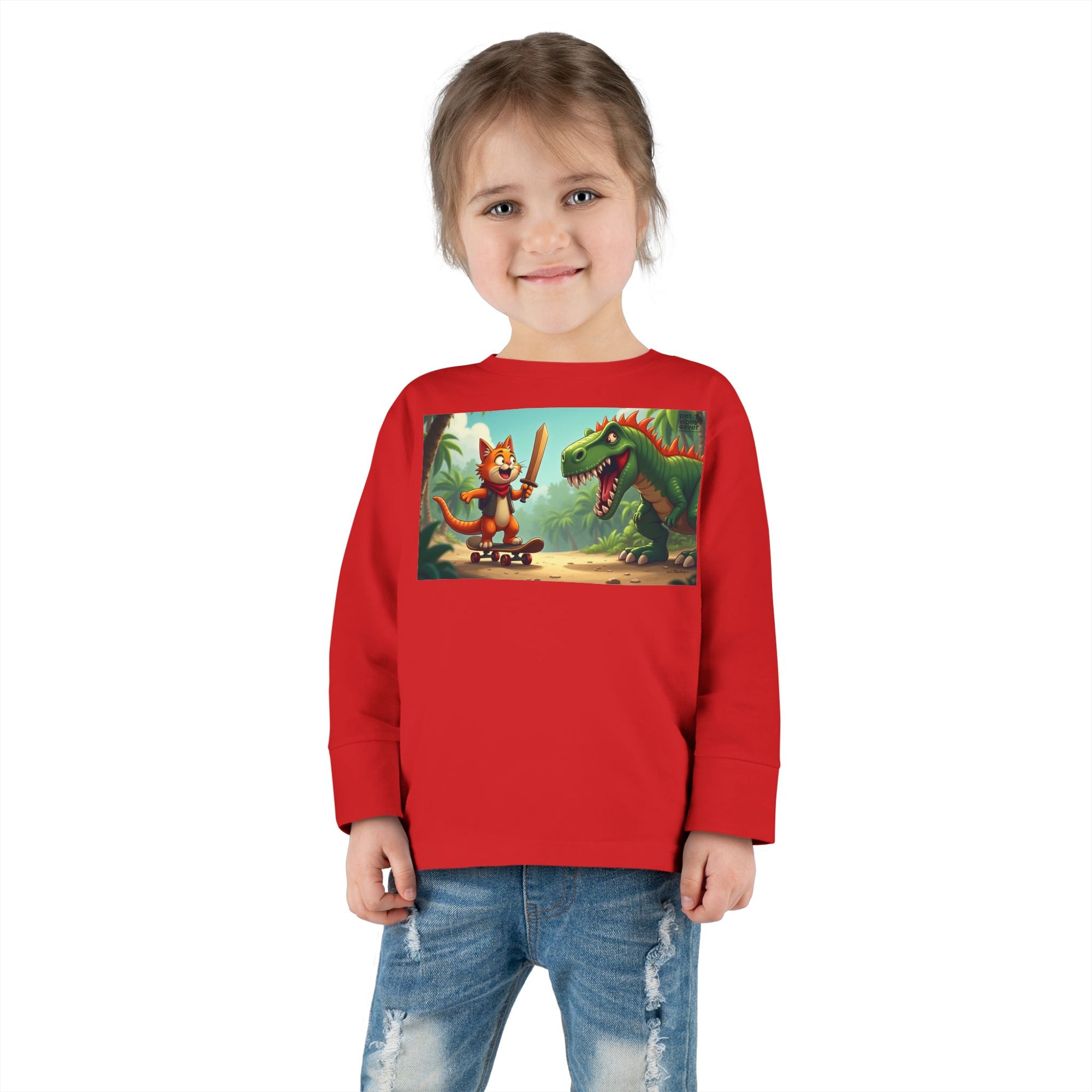 Whimsical Dinosaur Adventure Toddler Long Sleeve Tee - Perfect for Playdates, Birthdays, Family Outings, and Everyday Fun, Kids' [...]