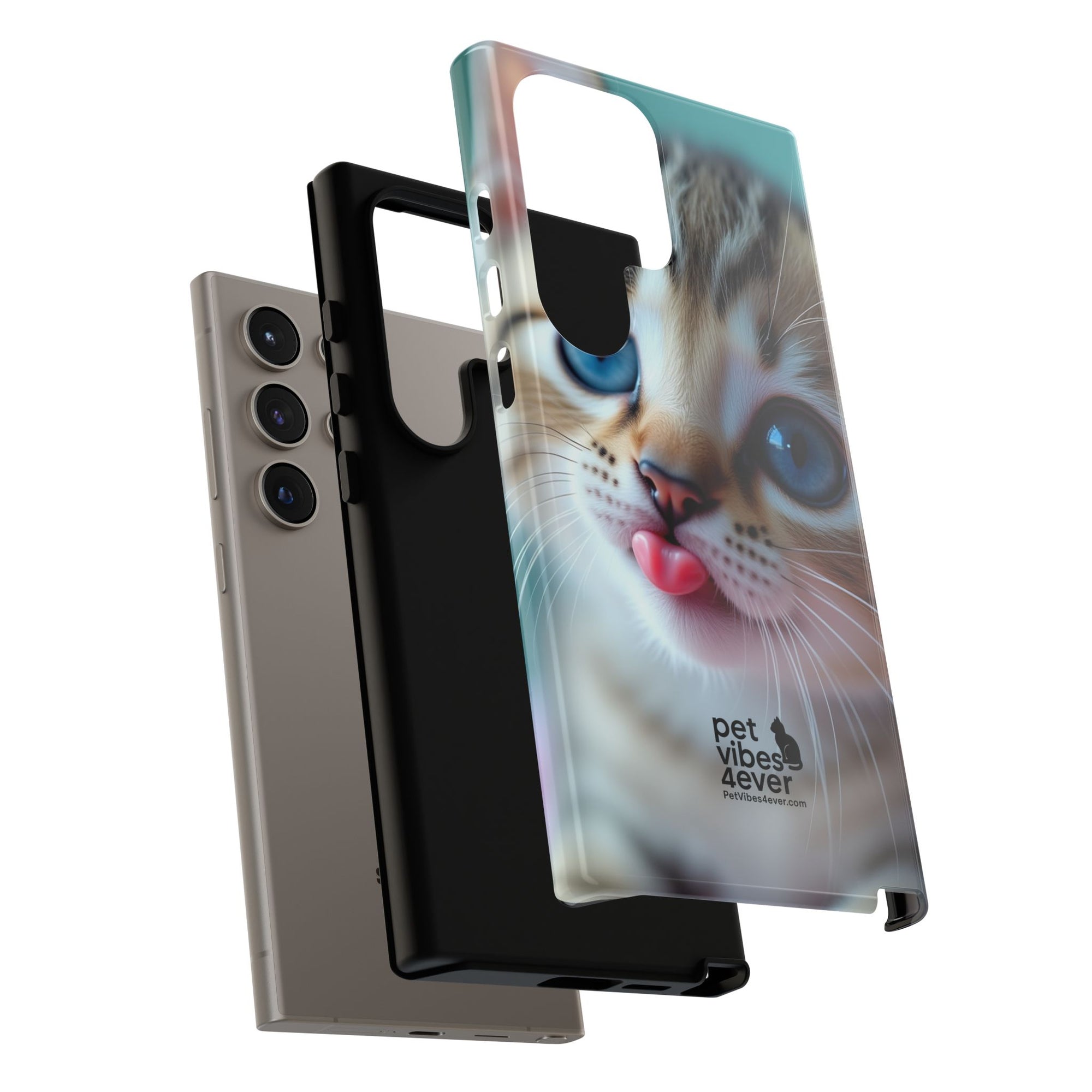 Cute Cat Phone Case, Pet Lover Gift, Durable Phone Cover, Animal Print Case, Cute Kitten Accessory