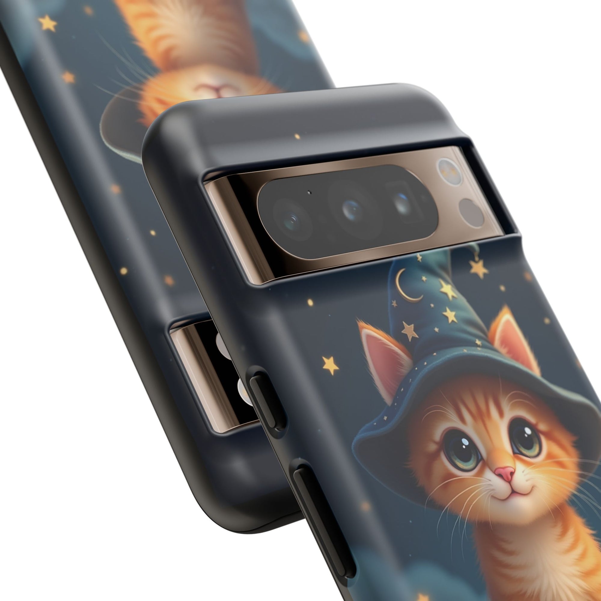 Cat-Themed Phone Case, Cute Cat Case, Pet Lover Gift, Kawaii Phone Accessory, Celestial Cat Design, Stylish Gadget Protector