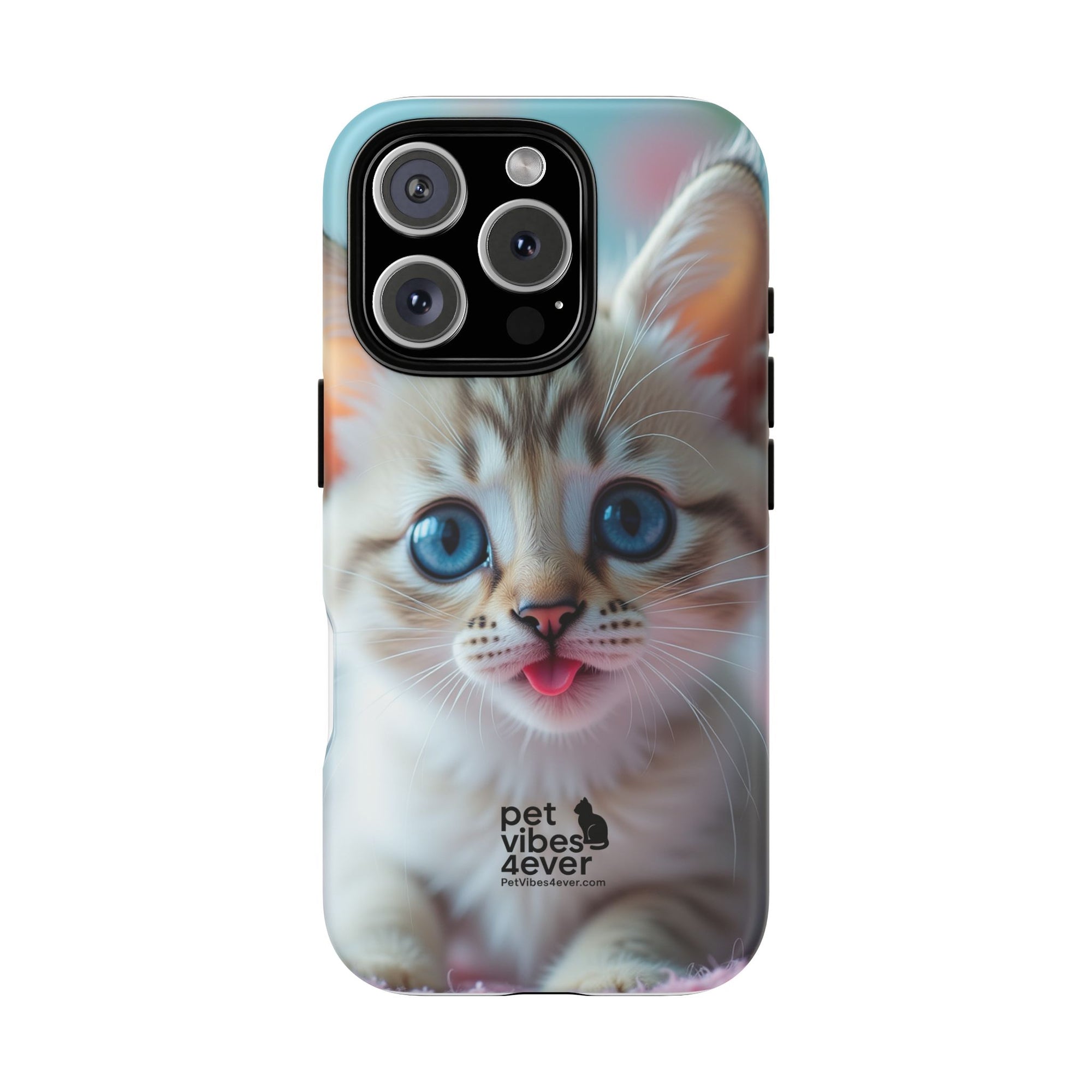 Cute Cat Phone Case, Pet Lover Gift, Unique Phone Cover, Animal Design Accessory, Fun Pet Vibes, Kitty Protection Shell