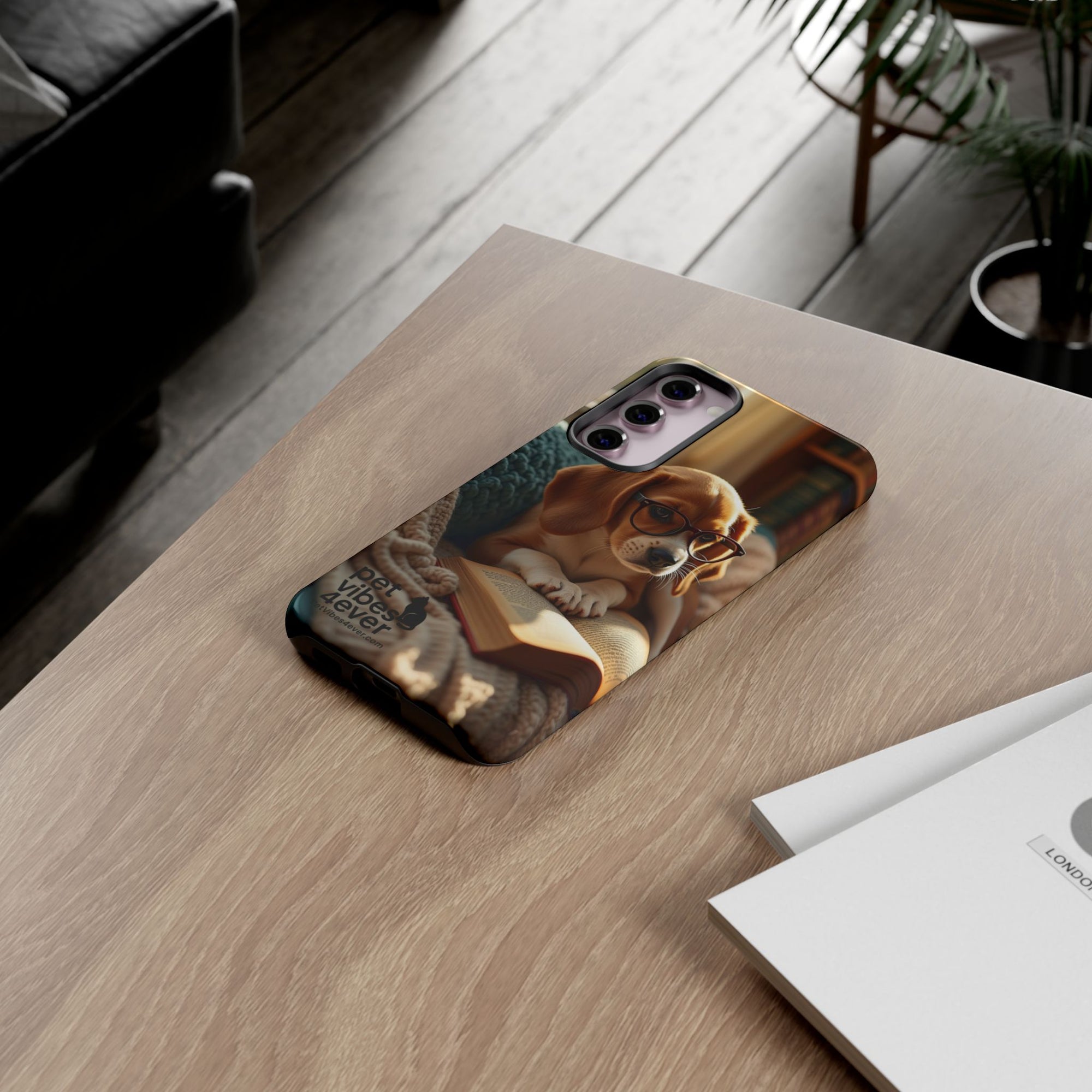 Dog-Themed Phone Case with "Pet Vibes Forever" Design, Cute Dog Accessories, Pet Lover Gift, Phone Cover, Animal Lover Decor