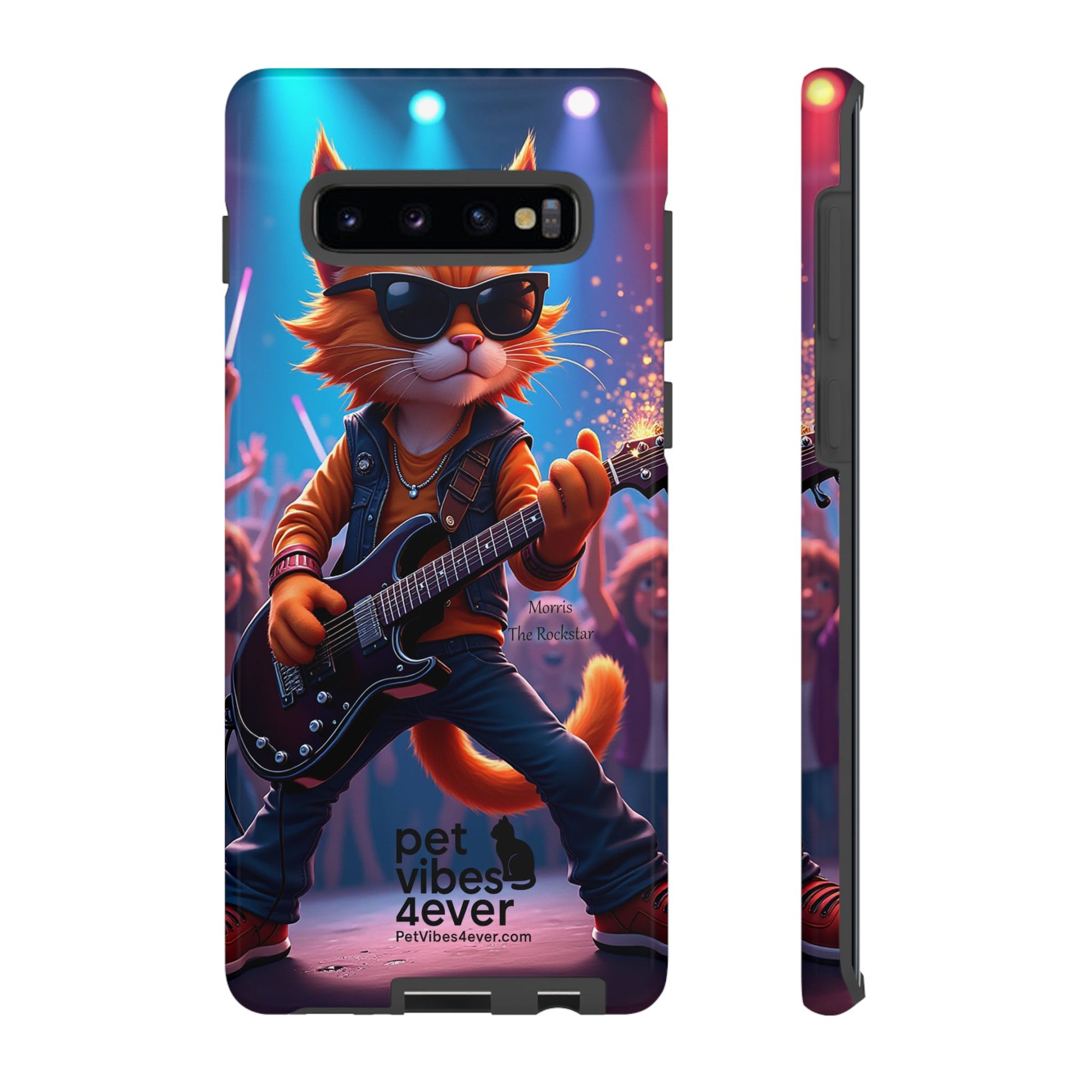 Guitar Cat Phone Case | Fun Pet Vibes | Unique Gift for Cat Lovers, Music Fans, Pet Owners, Birthday, Holidays, Personal Use