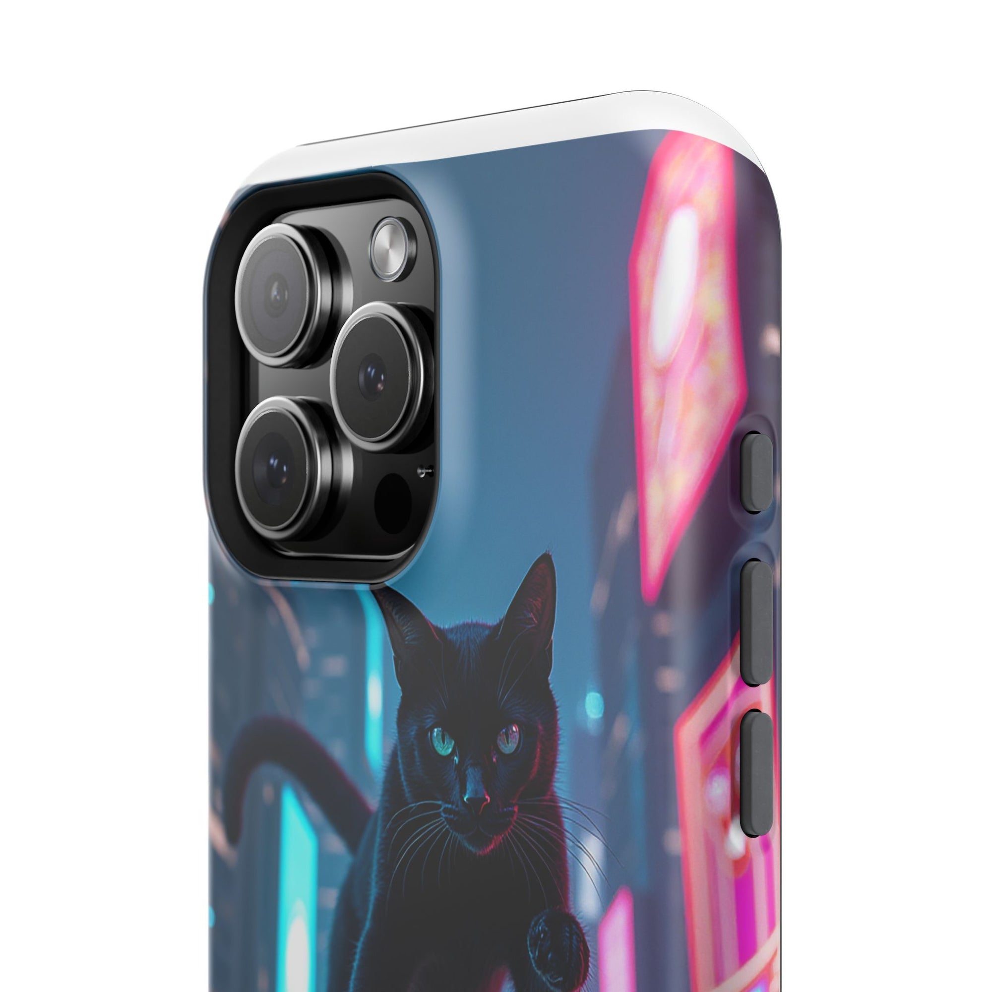 Cat-Themed Phone Case with Pet Vibes Design, Impact-Resistant Phone Case, Gift for Cat Lovers, Cute Pet Merchandise, Stylish Phone Accessory