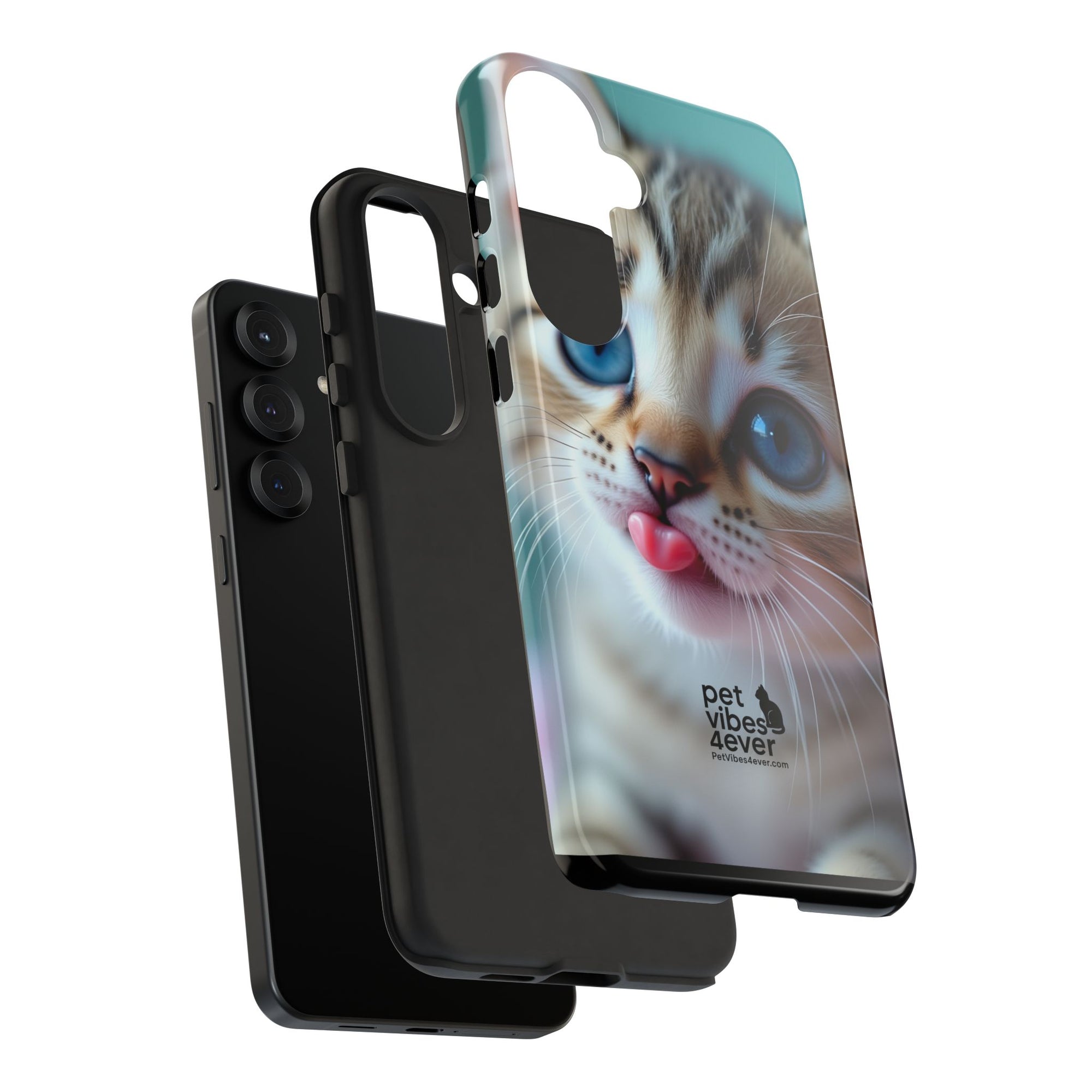 Cute Cat Phone Case, Pet Lover Gift, Durable Phone Cover, Animal Print Case, Cute Kitten Accessory