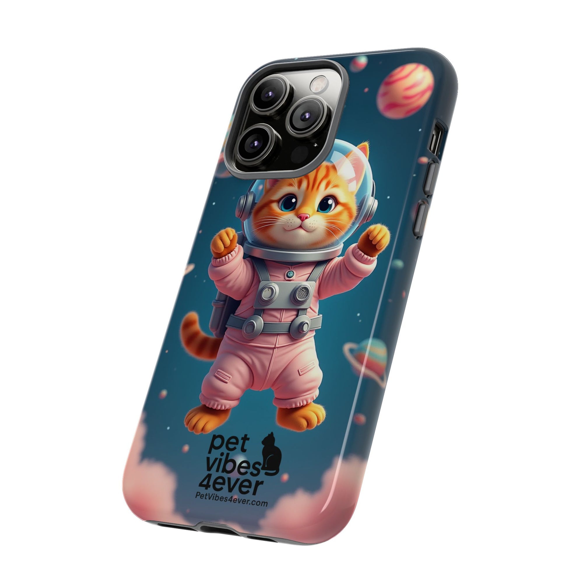 Cute Cat Phone Case, Cat Lovers Gift, Astrological Accessories, Fun Tech Gear, Space Theme Phone Cover