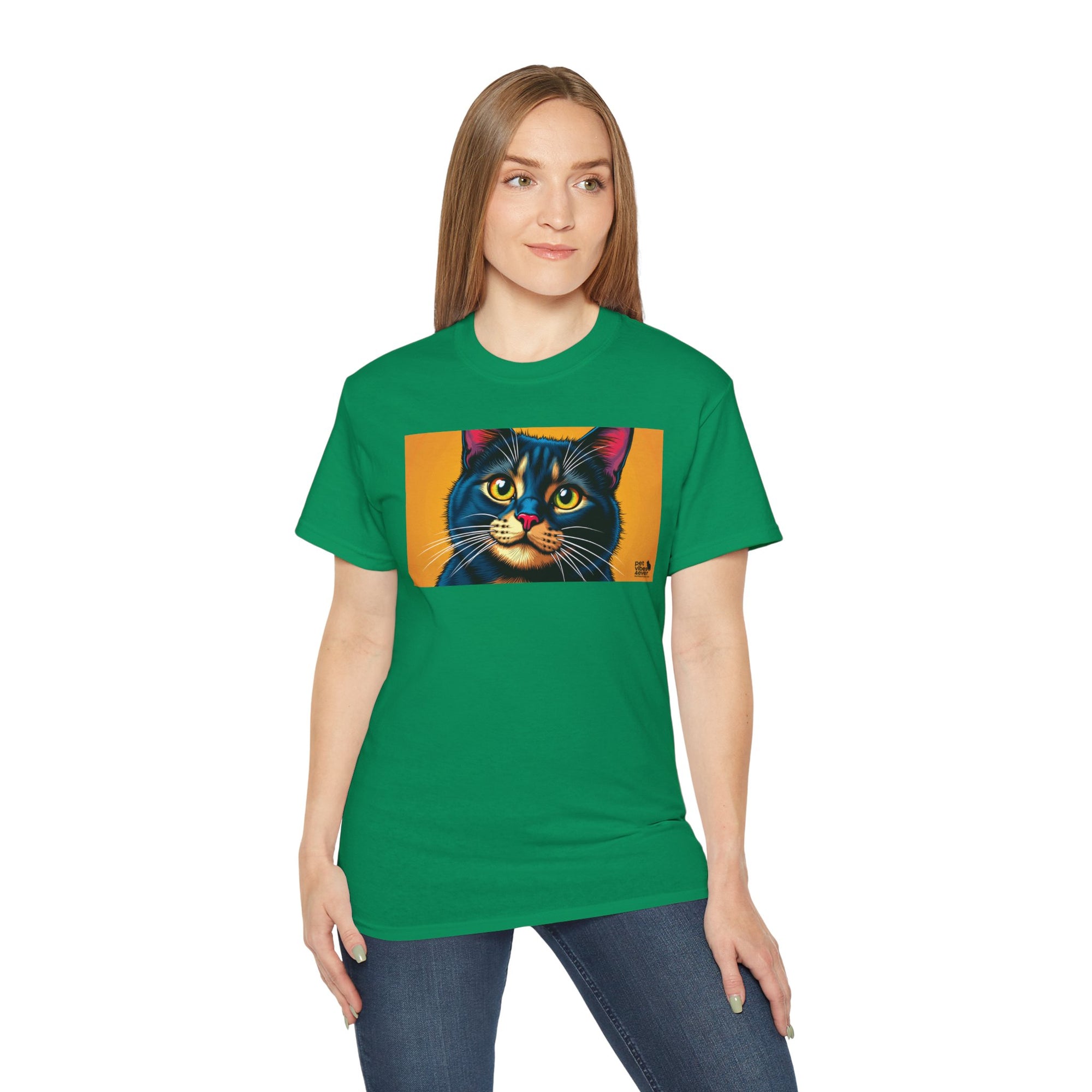 Whimsical Cat Art Tee, Funny Cat Lover Shirt, Gift for Cat Owners, Unique Pet Theme Apparel, Cozy Everyday Wear, Birthday Gift