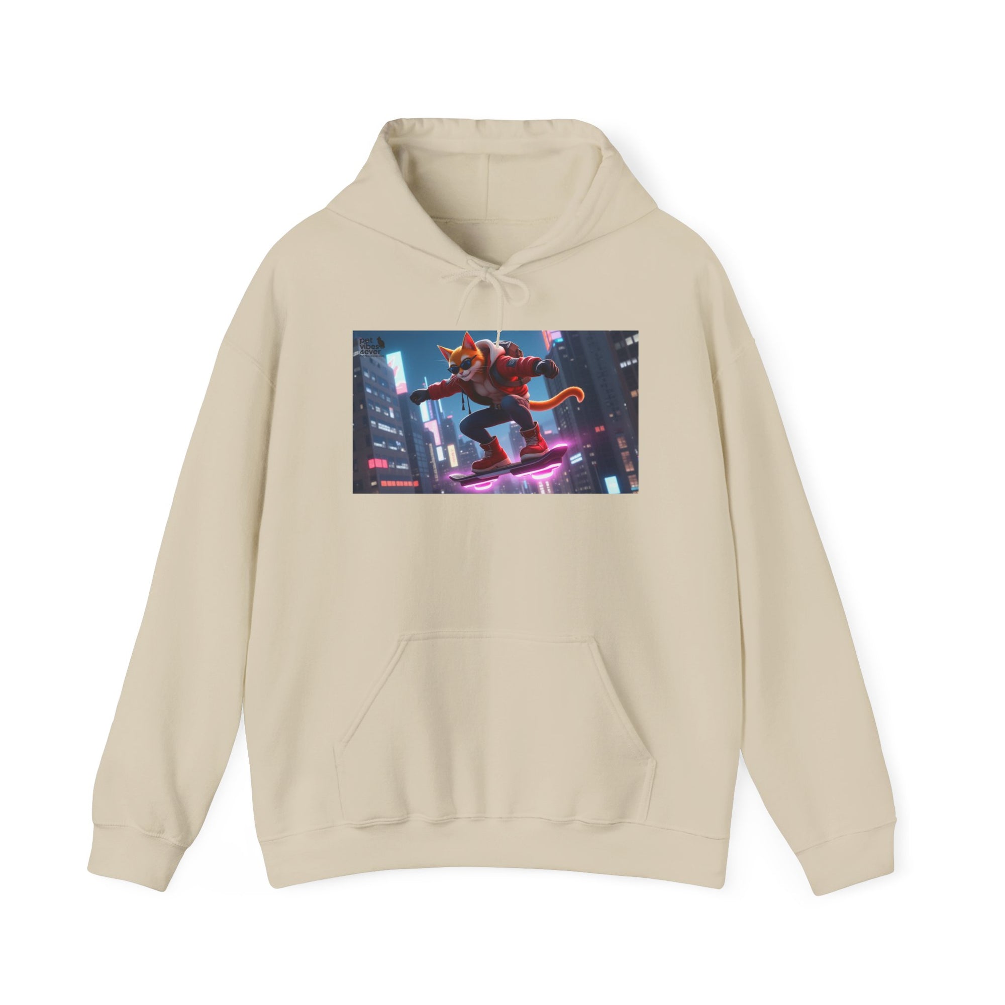Urban Jungle Unisex Hoodie - Retro Neon Design, Streetwear Sweatshirt, Perfect for Teens, Gift for Video Game Lovers, Cozy Layering
