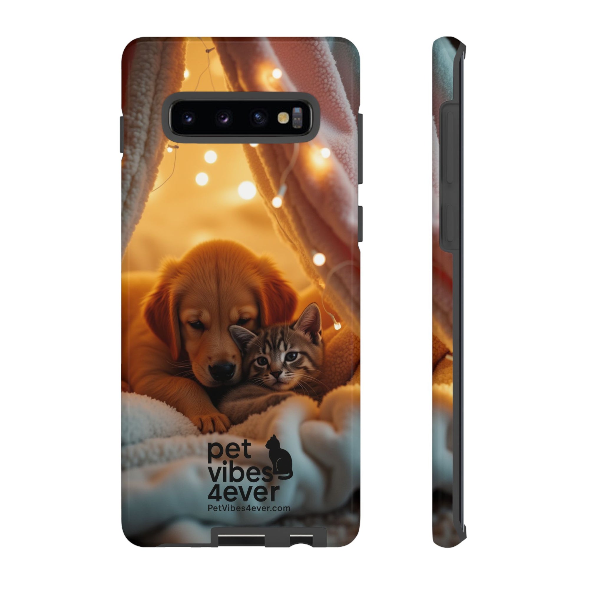 Pet Vibes Phone Case - Cute Dog & Cat Design, Animal Lover Gift, Customizable Pet Phone Cover, Collage Print Case for Kids