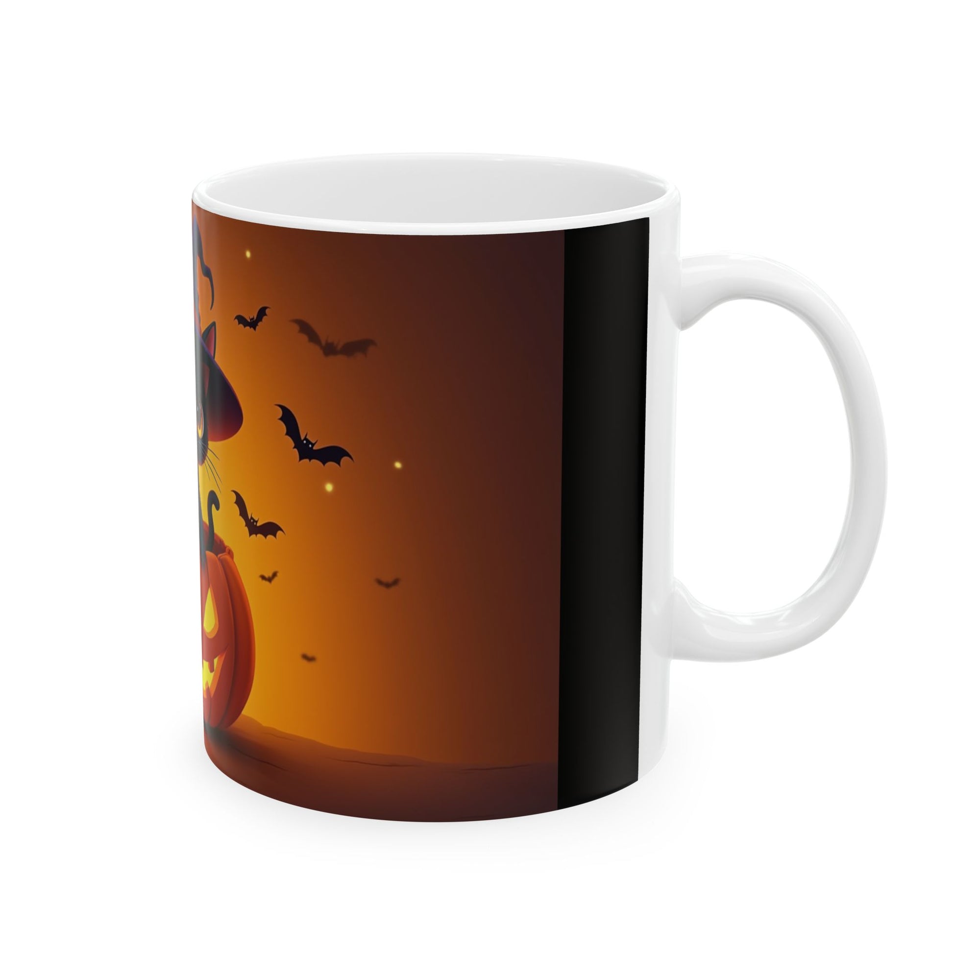 Halloween Cat Mug - Black Cat Pumpkin Coffee Cup, Trick-or-Treat Mug, Fall Home Decor, Spooky Gift, Cat Lover's Kitchen