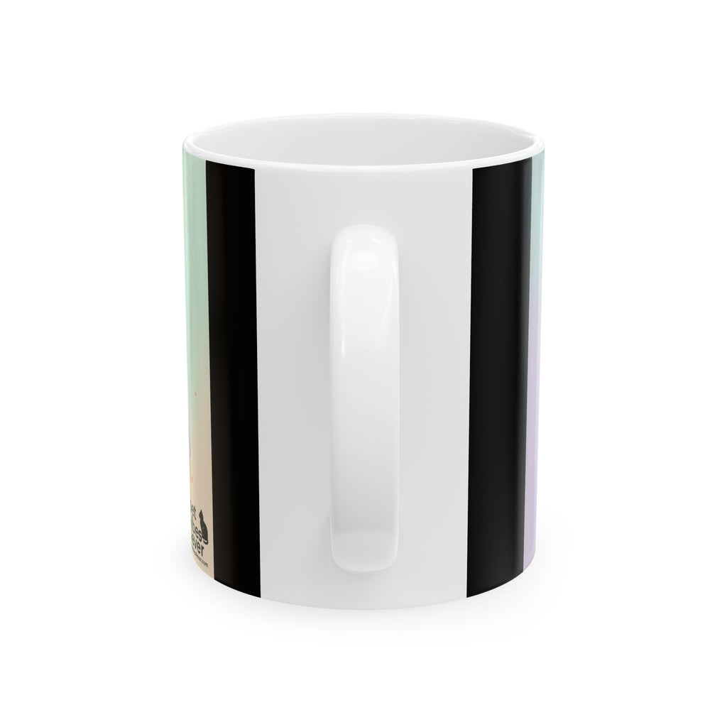 Adorable Ghost Cat Ceramic Mug - Perfect for Halloween, Cozy Vibes, Cat Lovers, Cute Gifts, Coffee/Tea Mug
