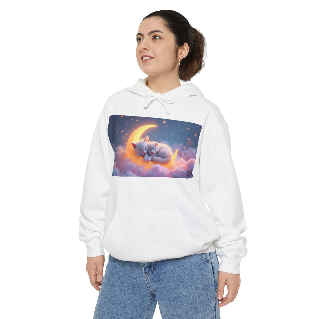 Dreamy Cat Hoodie, Cozy Unisex Hoodie, Cute Hoodie for Cat Lovers, Stylish Gift for Her, Relaxed Fashion for Everyday Use
