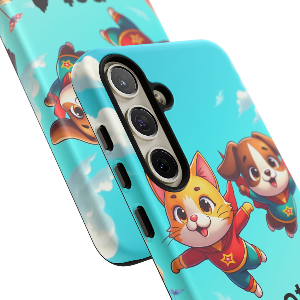 Pet Vibes Forever Tough Phone Cases, Cute Dog and Cat Design, Pet Lover Gift, Fun Phone Accessory, Animal Theme Decor