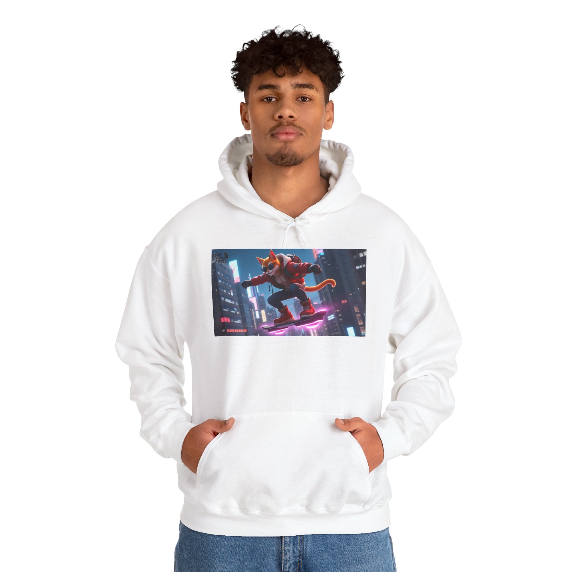 Urban Jungle Unisex Hoodie - Retro Neon Design, Streetwear Sweatshirt, Perfect for Teens, Gift for Video Game Lovers, Cozy Layering