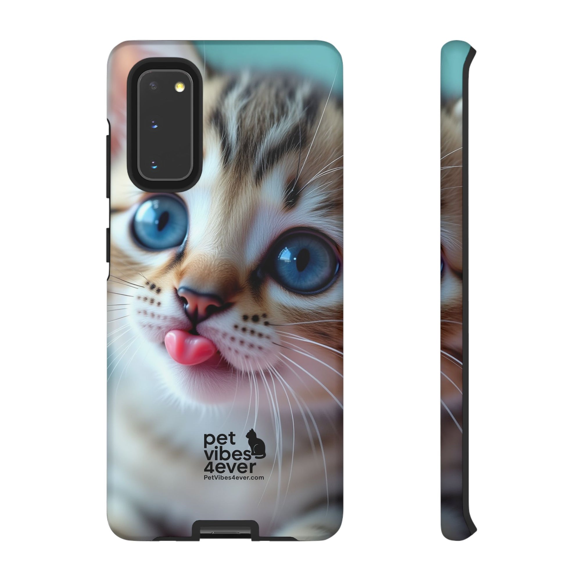 Cute Cat Phone Case, Pet Lover Gift, Durable Phone Cover, Animal Print Case, Cute Kitten Accessory